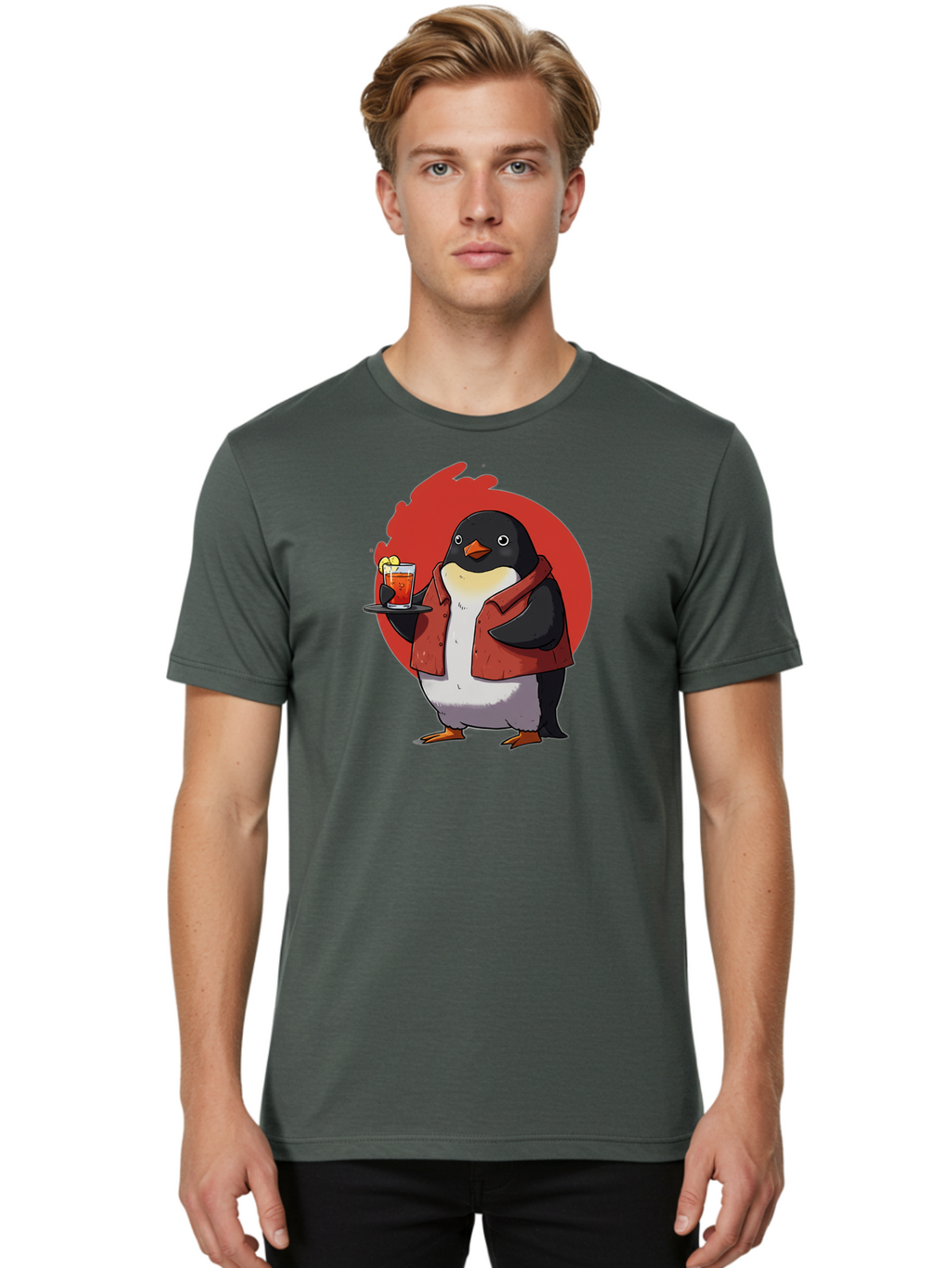 Penguin-Bartender-10 Men'S Graphic Tee, 100% Cotton, Comfortable Casual Summer Wear, Machine Washable, Vintage Camera, Old Camera, Antique Camera, Black Camera, Classic Photography, Photography Equipment, Nostalgic Device, Film Camera, Baf967