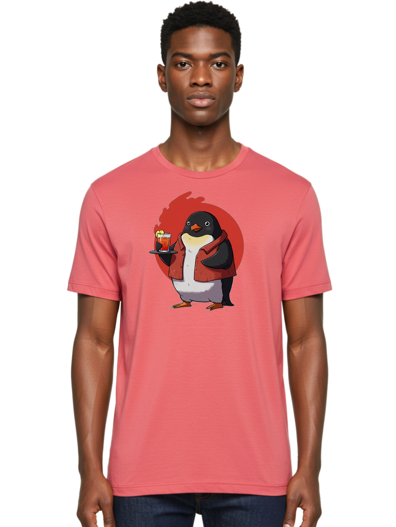 Penguin-Bartender-10 Men'S Graphic Tee, 100% Cotton, Comfortable Casual Summer Wear, Machine Washable, Vintage Camera, Old Camera, Antique Camera, Black Camera, Classic Photography, Photography Equipment, Nostalgic Device, Film Camera, Baf967