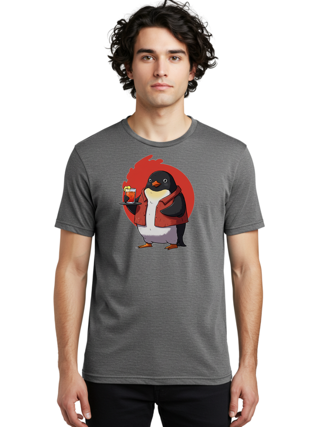 Penguin-Bartender-10 Men'S Graphic Tee, 100% Cotton, Comfortable Casual Summer Wear, Machine Washable, Vintage Camera, Old Camera, Antique Camera, Black Camera, Classic Photography, Photography Equipment, Nostalgic Device, Film Camera, Baf967