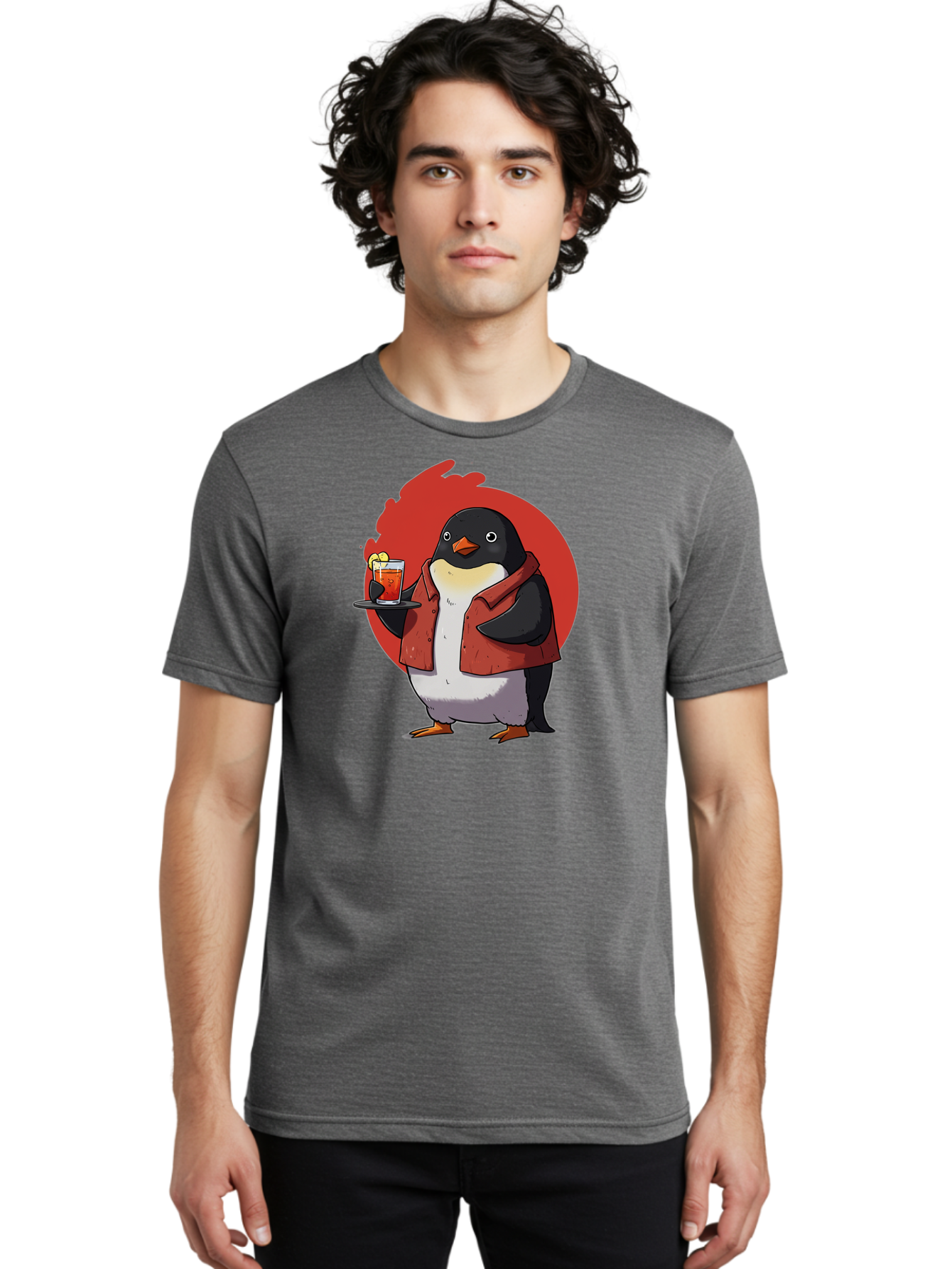 Penguin-Bartender-10 Men'S Graphic Tee, 100% Cotton, Comfortable Casual Summer Wear, Machine Washable, Vintage Camera, Old Camera, Antique Camera, Black Camera, Classic Photography, Photography Equipment, Nostalgic Device, Film Camera, Baf967