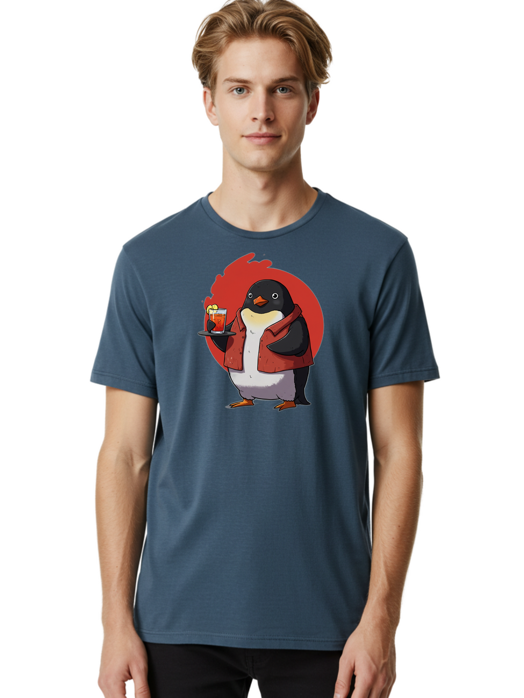 Penguin-Bartender-10 Men'S Graphic Tee, 100% Cotton, Comfortable Casual Summer Wear, Machine Washable, Vintage Camera, Old Camera, Antique Camera, Black Camera, Classic Photography, Photography Equipment, Nostalgic Device, Film Camera, Baf967