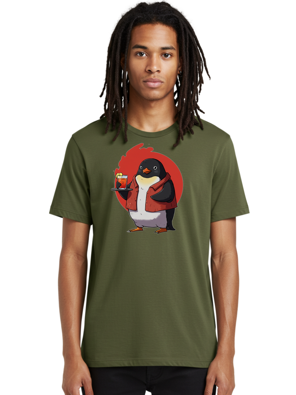 Penguin-Bartender-10 Men'S Graphic Tee, 100% Cotton, Comfortable Casual Summer Wear, Machine Washable, Vintage Camera, Old Camera, Antique Camera, Black Camera, Classic Photography, Photography Equipment, Nostalgic Device, Film Camera, Baf967