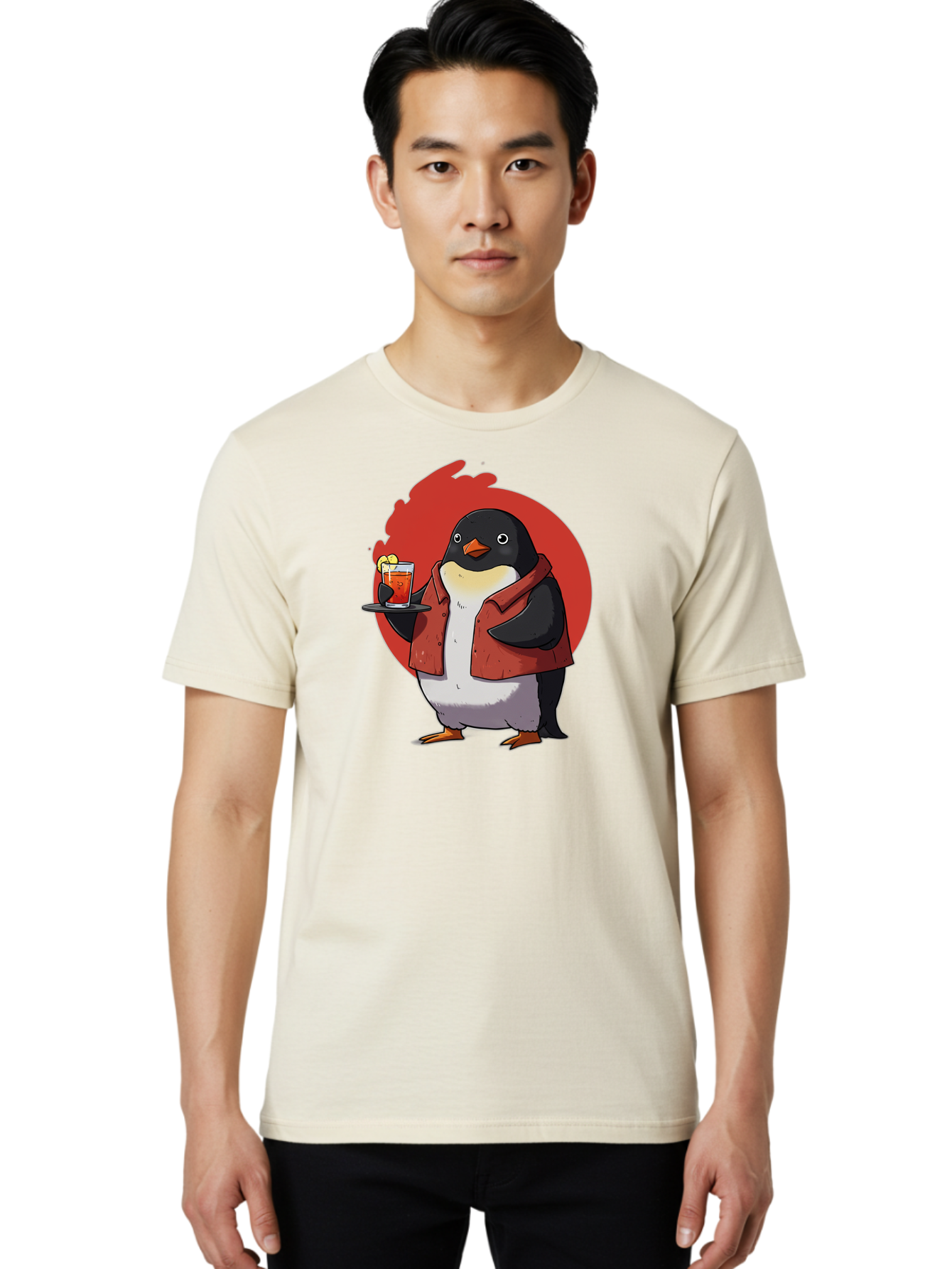 Penguin-Bartender-10 Men'S Graphic Tee, 100% Cotton, Comfortable Casual Summer Wear, Machine Washable, Vintage Camera, Old Camera, Antique Camera, Black Camera, Classic Photography, Photography Equipment, Nostalgic Device, Film Camera, Baf967