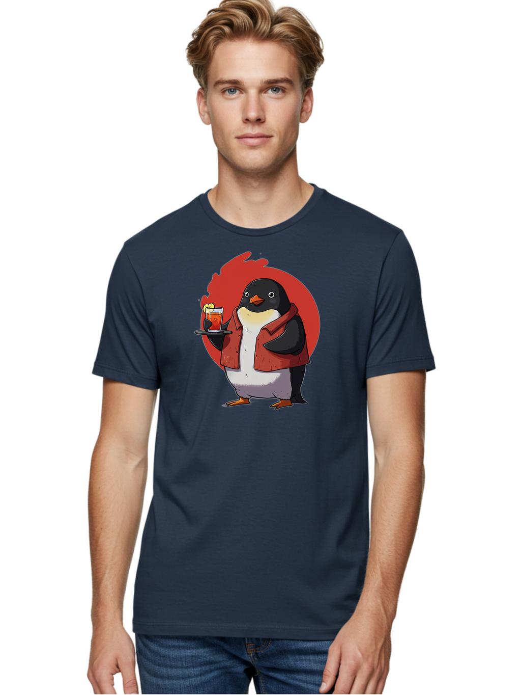 Penguin-Bartender-10 Men'S Graphic Tee, 100% Cotton, Comfortable Casual Summer Wear, Machine Washable, Vintage Camera, Old Camera, Antique Camera, Black Camera, Classic Photography, Photography Equipment, Nostalgic Device, Film Camera, Baf967