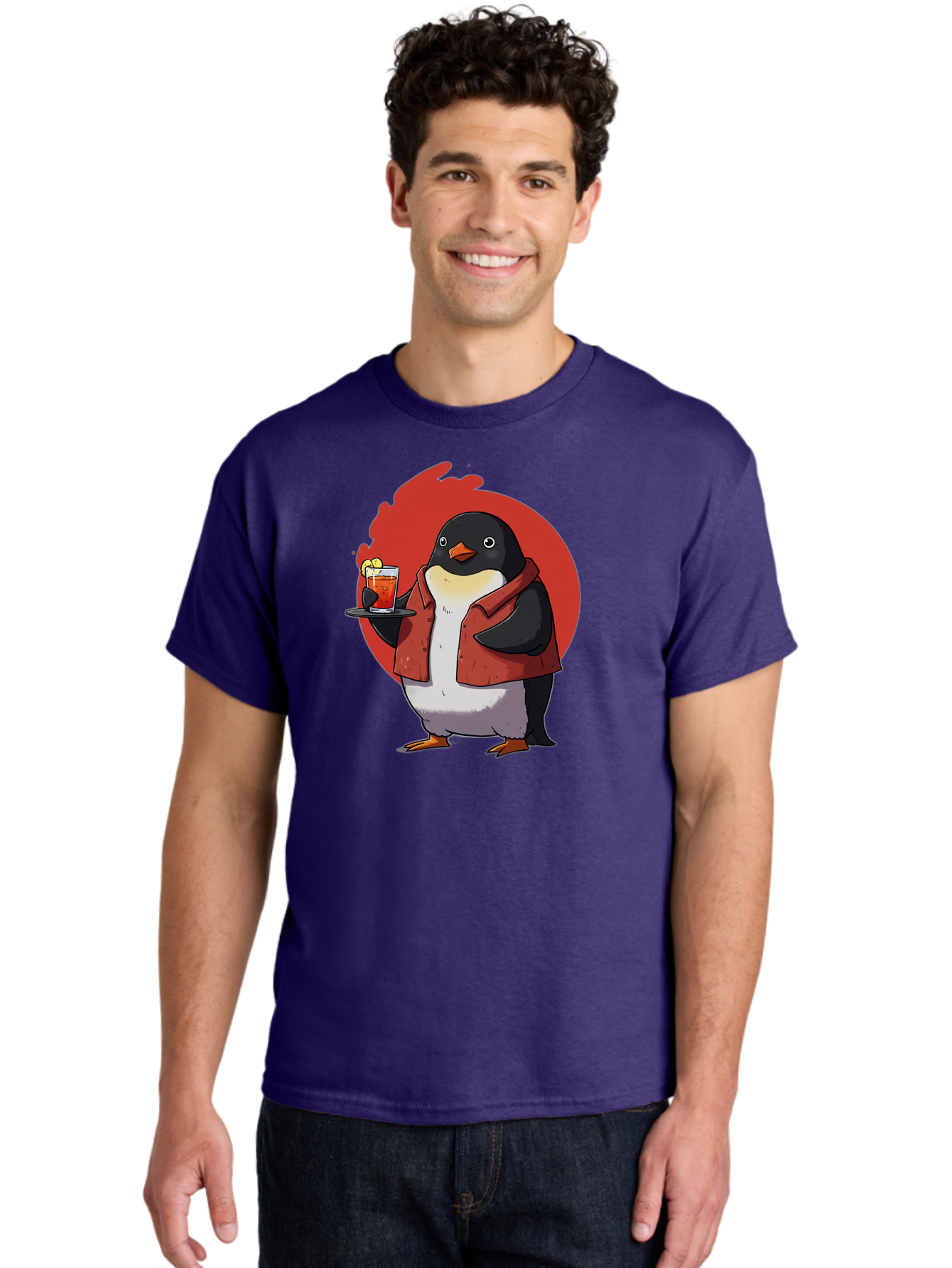 Penguin-Bartender-10 Men'S Graphic Tee, 100% Cotton, Comfortable Casual Summer Wear, Machine Washable, Vintage Camera, Old Camera, Antique Camera, Black Camera, Classic Photography, Photography Equipment, Nostalgic Device, Film Camera, Baf967