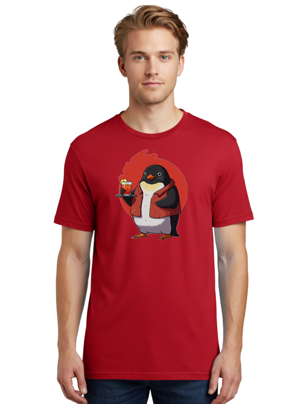 Penguin-Bartender-10 Men'S Graphic Tee, 100% Cotton, Comfortable Casual Summer Wear, Machine Washable, Vintage Camera, Old Camera, Antique Camera, Black Camera, Classic Photography, Photography Equipment, Nostalgic Device, Film Camera, Baf967