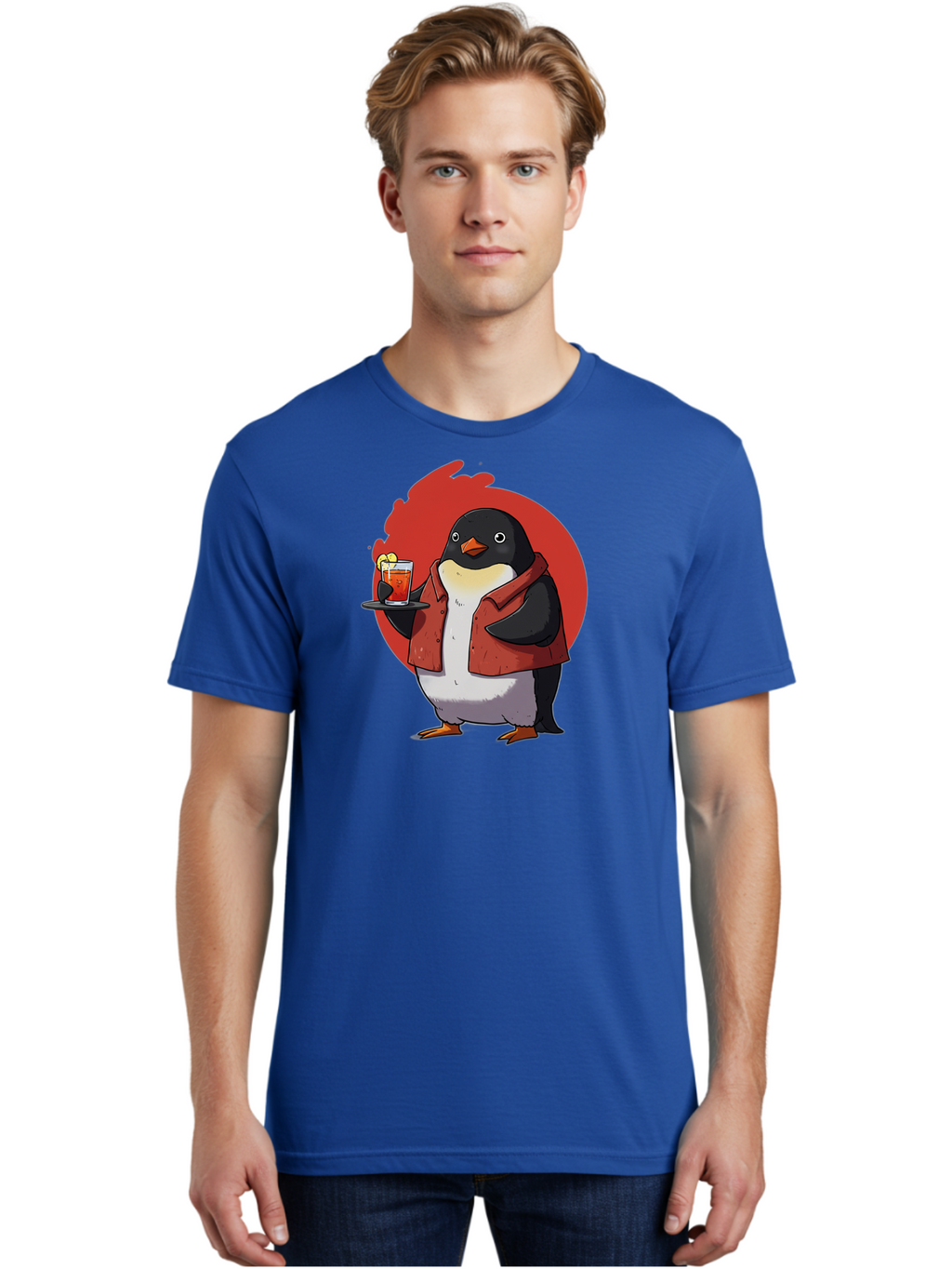 Penguin-Bartender-10 Men'S Graphic Tee, 100% Cotton, Comfortable Casual Summer Wear, Machine Washable, Vintage Camera, Old Camera, Antique Camera, Black Camera, Classic Photography, Photography Equipment, Nostalgic Device, Film Camera, Baf967