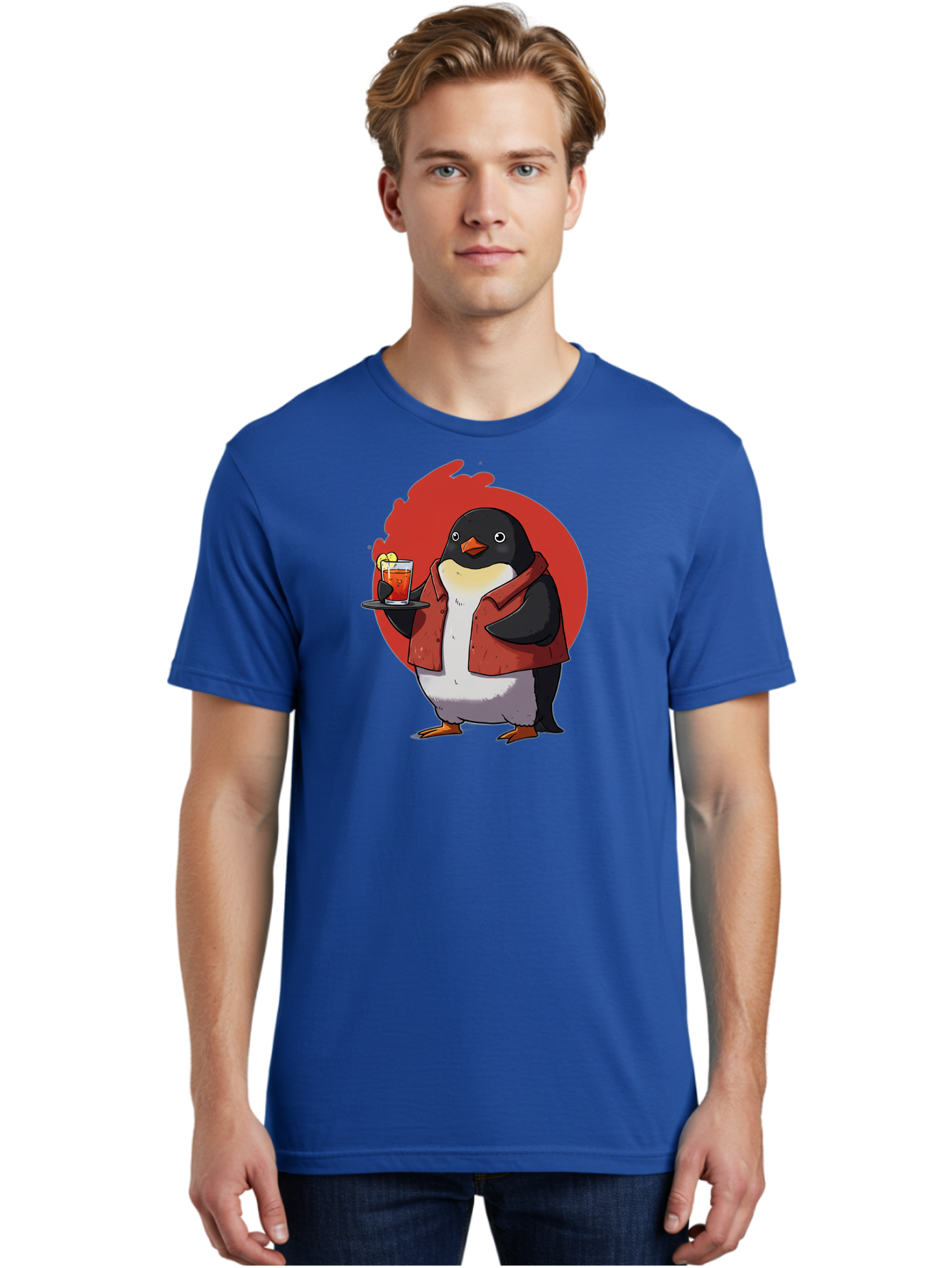 Penguin-Bartender-10 Men'S Graphic Tee, 100% Cotton, Comfortable Casual Summer Wear, Machine Washable, Vintage Camera, Old Camera, Antique Camera, Black Camera, Classic Photography, Photography Equipment, Nostalgic Device, Film Camera, Baf967