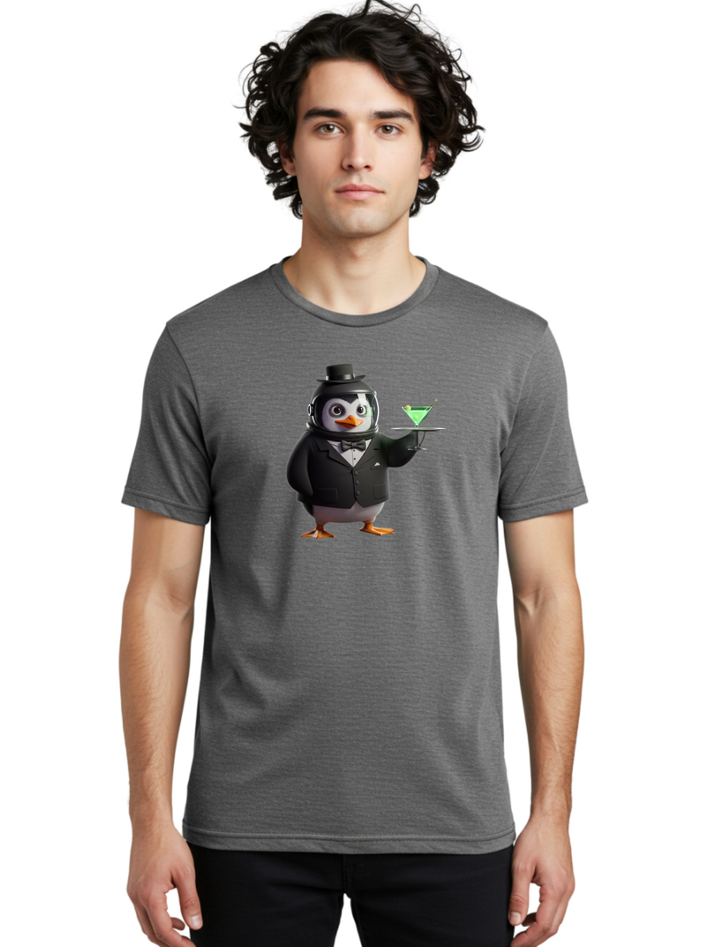 Penguin-Bartender-12 Men'S Graphic Tee, 100% Cotton, Comfortable Casual Summer Wear, Machine Washable, Vintage Camera, Old Camera, Antique Camera, Black Camera, Classic Photography, Photography Equipment, Nostalgic Device, Film Camera, Baf969
