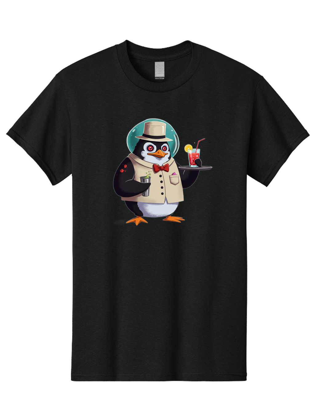 Penguin-Bartender-13 Men'S Graphic Tee, 100% Cotton, Comfortable Casual Summer Wear, Machine Washable, Vintage Camera, Old Camera, Antique Camera, Black Camera, Classic Photography, Photography Equipment, Nostalgic Device, Film Camera, Baf970