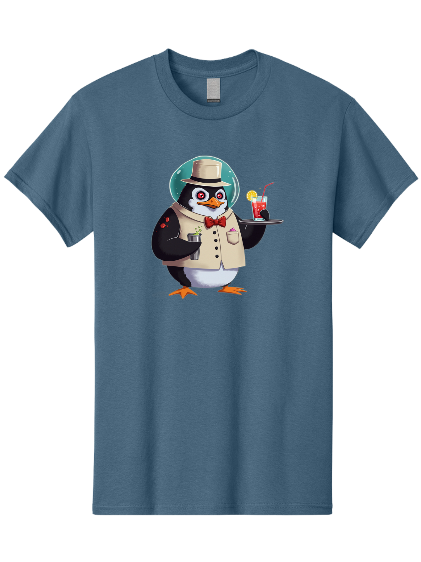 Penguin-Bartender-13 Men'S Graphic Tee, 100% Cotton, Comfortable Casual Summer Wear, Machine Washable, Vintage Camera, Old Camera, Antique Camera, Black Camera, Classic Photography, Photography Equipment, Nostalgic Device, Film Camera, Baf970