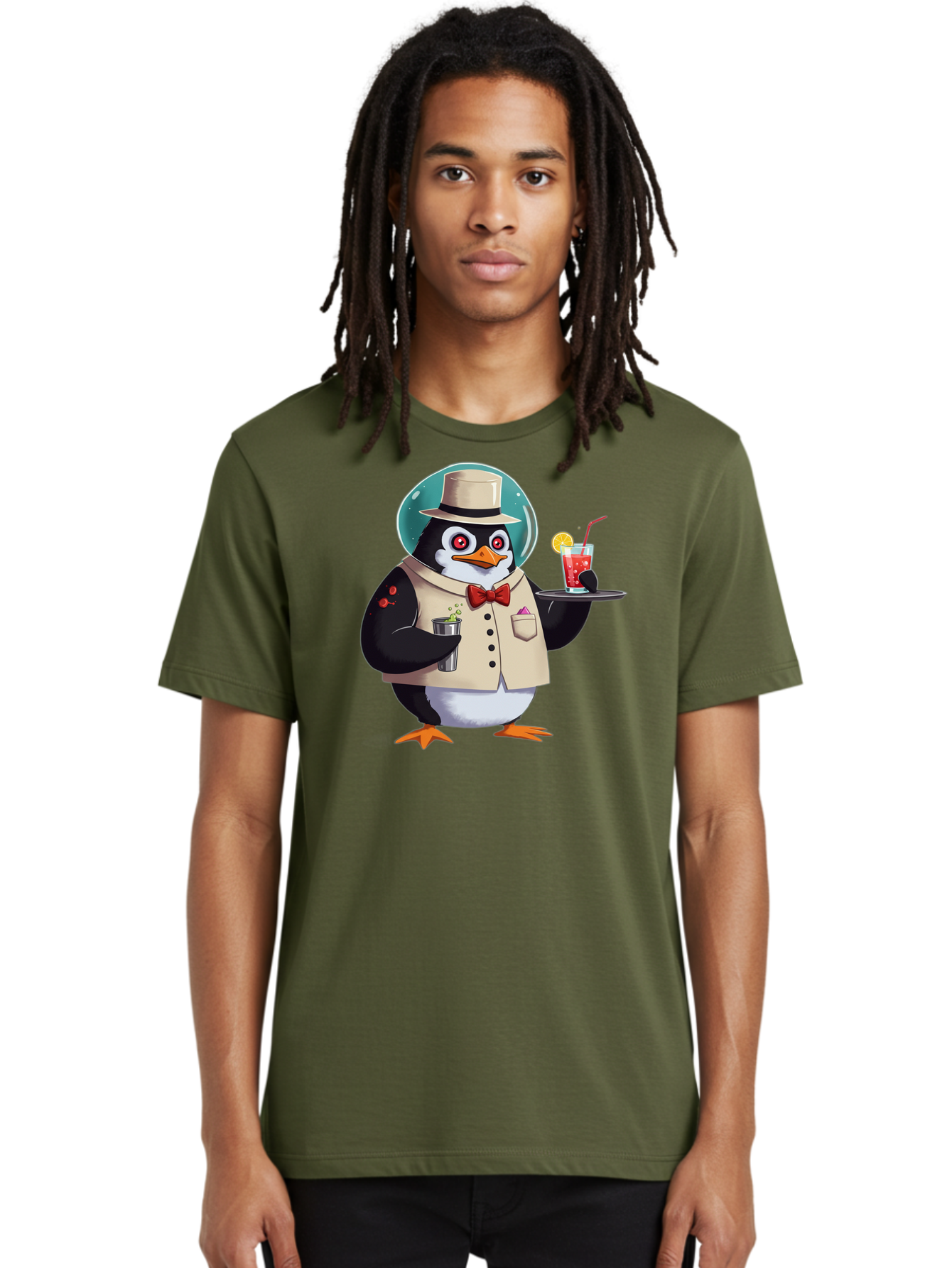 Penguin-Bartender-13 Men'S Graphic Tee, 100% Cotton, Comfortable Casual Summer Wear, Machine Washable, Vintage Camera, Old Camera, Antique Camera, Black Camera, Classic Photography, Photography Equipment, Nostalgic Device, Film Camera, Baf970