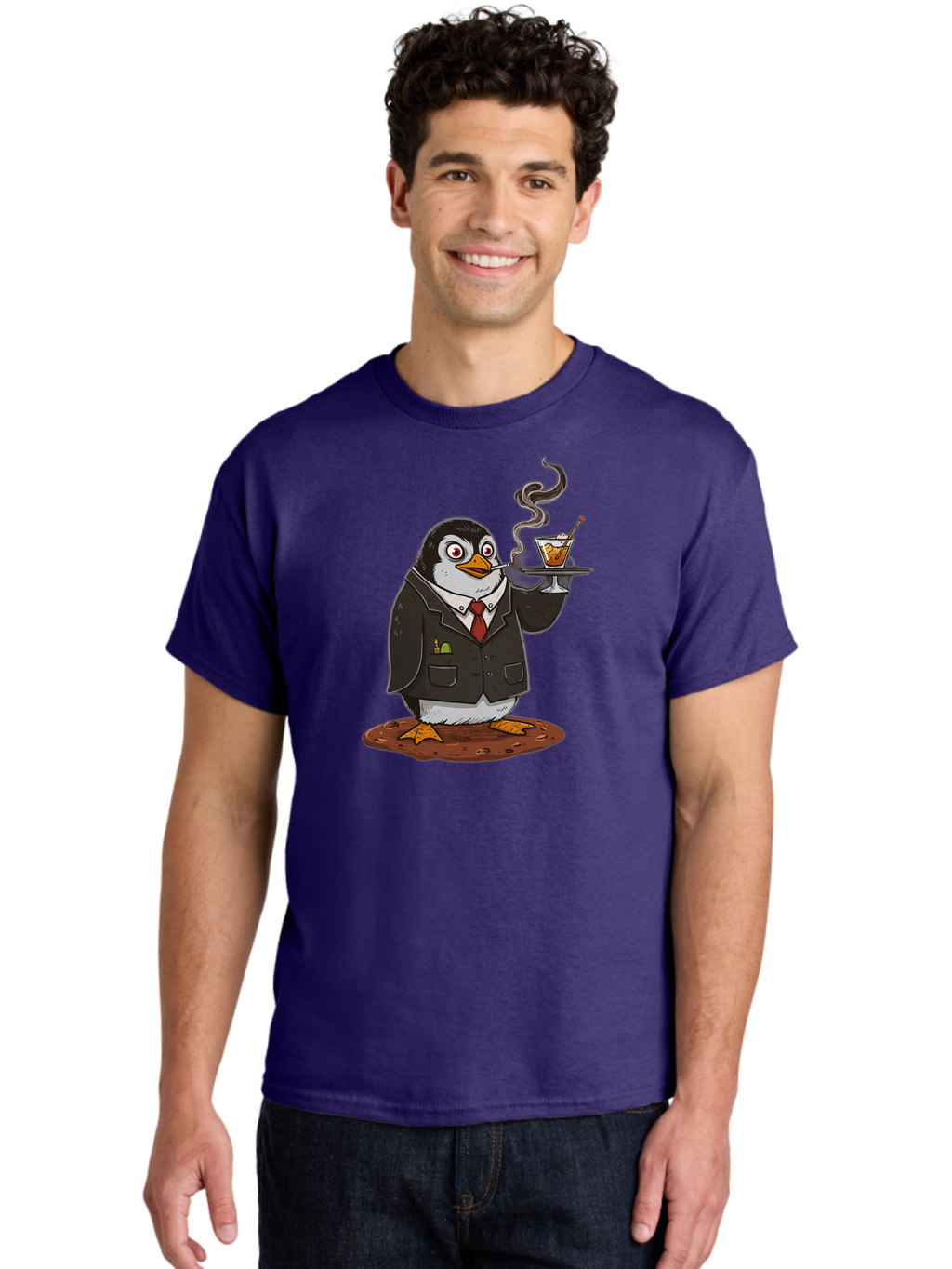 Penguin-Bartender-14 Men'S Graphic Tee, 100% Cotton, Comfortable Casual Summer Wear, Machine Washable, Vintage Camera, Old Camera, Antique Camera, Black Camera, Classic Photography, Photography Equipment, Nostalgic Device, Film Camera, Baf971