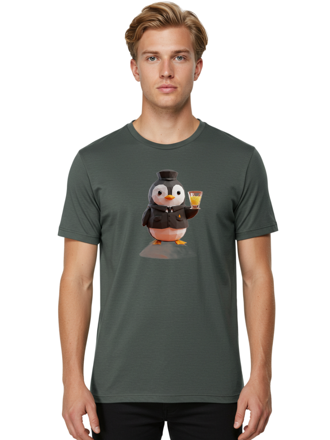 Penguin-Bartender-4 Men'S Graphic Tee, 100% Cotton, Comfortable Casual Summer Wear, Machine Washable, Vintage Camera, Old Camera, Antique Camera, Black Camera, Classic Photography, Photography Equipment, Nostalgic Device, Film Camera, Baf974