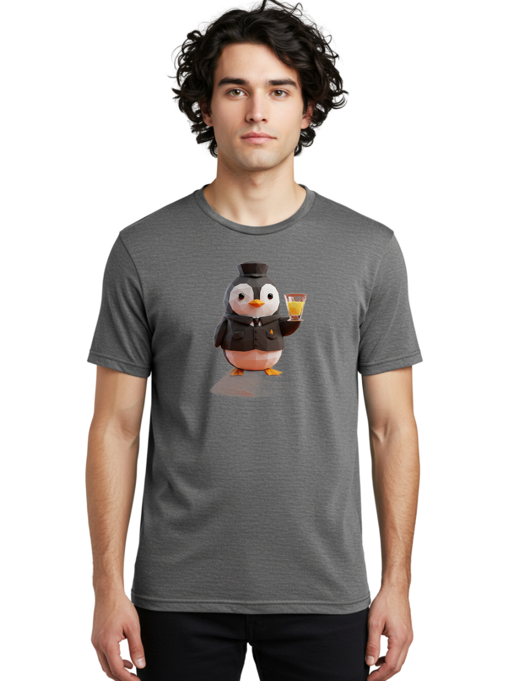 Penguin-Bartender-4 Men'S Graphic Tee, 100% Cotton, Comfortable Casual Summer Wear, Machine Washable, Vintage Camera, Old Camera, Antique Camera, Black Camera, Classic Photography, Photography Equipment, Nostalgic Device, Film Camera, Baf974