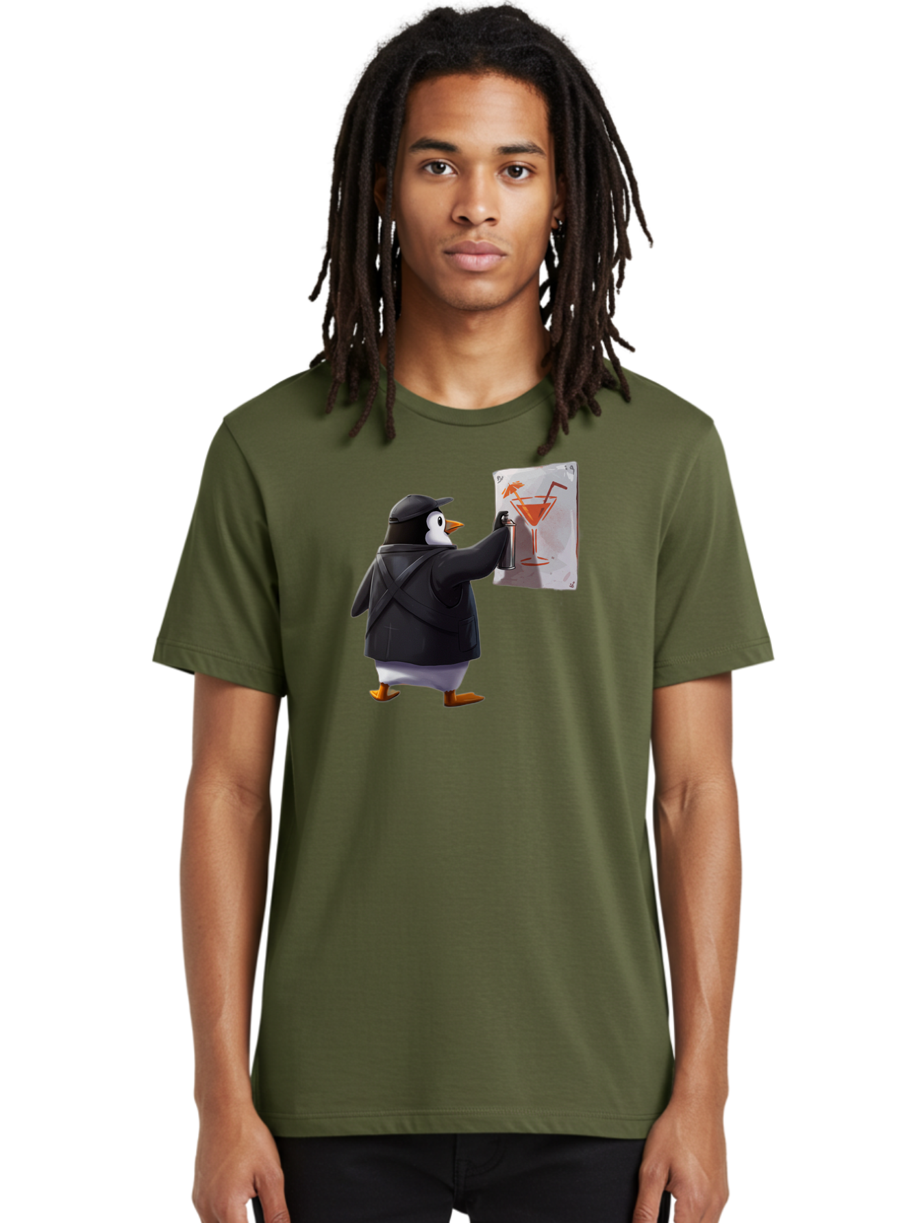 Penguin-Bartender-5 Men'S Graphic Tee, 100% Cotton, Comfortable Casual Summer Wear, Machine Washable, Vintage Camera, Old Camera, Antique Camera, Black Camera, Classic Photography, Photography Equipment, Nostalgic Device, Film Camera, Baf975