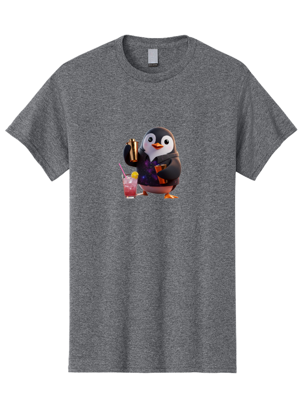 Penguin-Bartender-8 Men'S Graphic Tee, 100% Cotton, Comfortable Casual Summer Wear, Machine Washable, Vintage Camera, Old Camera, Antique Camera, Black Camera, Classic Photography, Photography Equipment, Nostalgic Device, Film Camera, Baf978