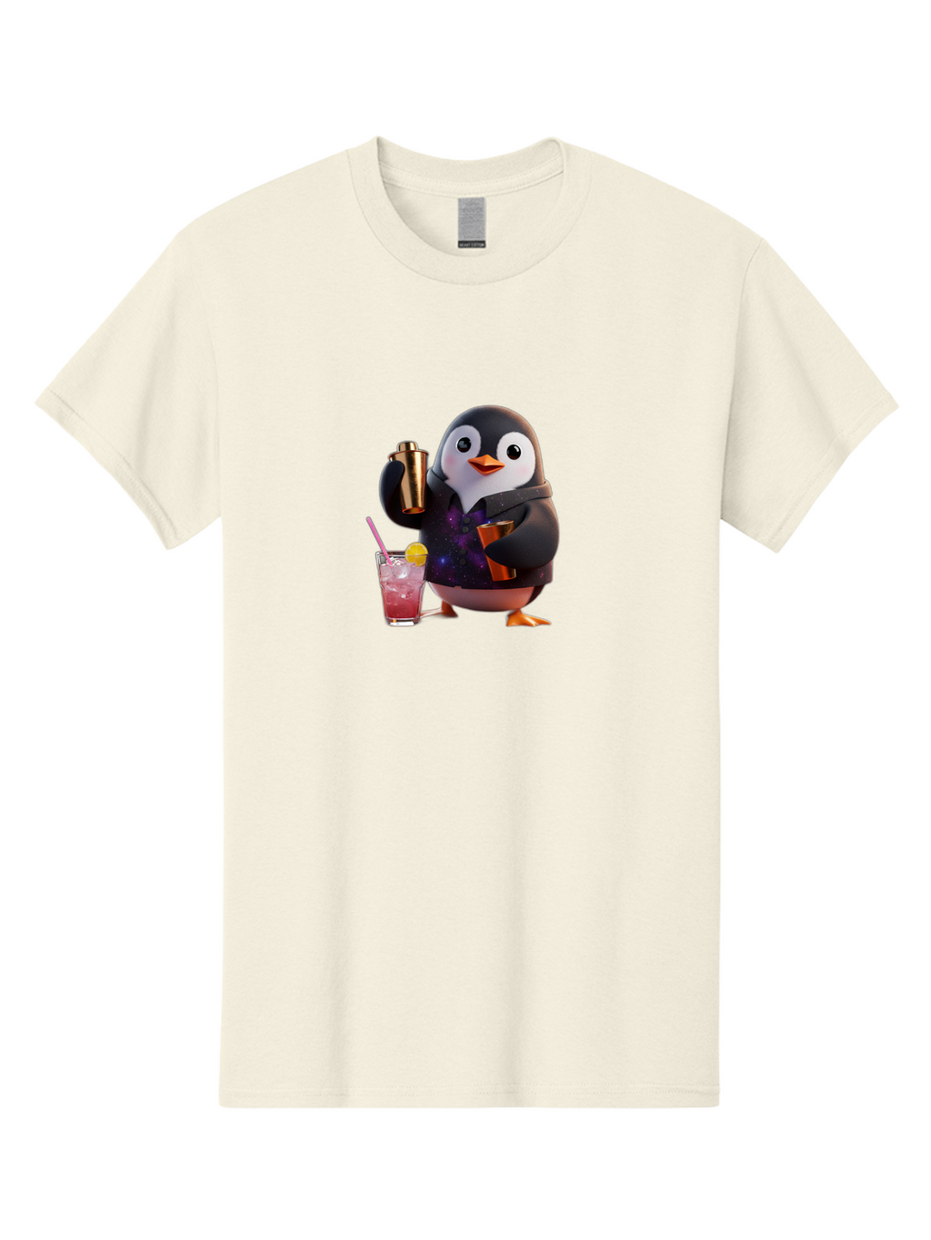 Penguin-Bartender-8 Men'S Graphic Tee, 100% Cotton, Comfortable Casual Summer Wear, Machine Washable, Vintage Camera, Old Camera, Antique Camera, Black Camera, Classic Photography, Photography Equipment, Nostalgic Device, Film Camera, Baf978
