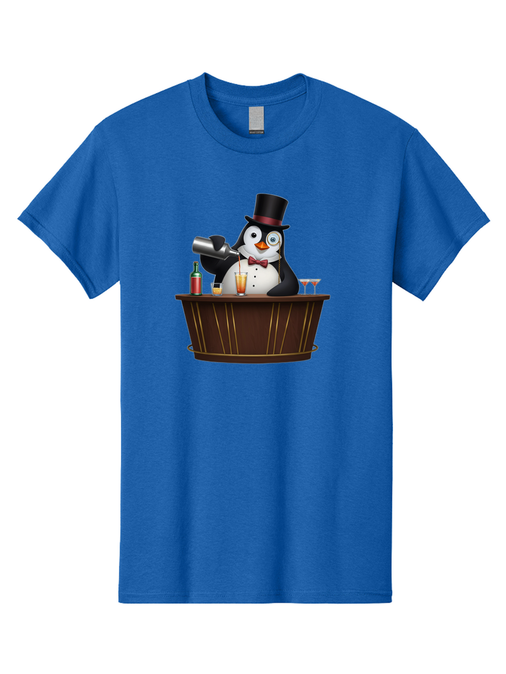 Penguin-Bartender-9 Men'S Graphic Tee, 100% Cotton, Comfortable Casual Summer Wear, Machine Washable, Vintage Camera, Old Camera, Antique Camera, Black Camera, Classic Photography, Photography Equipment, Nostalgic Device, Film Camera, Baf979