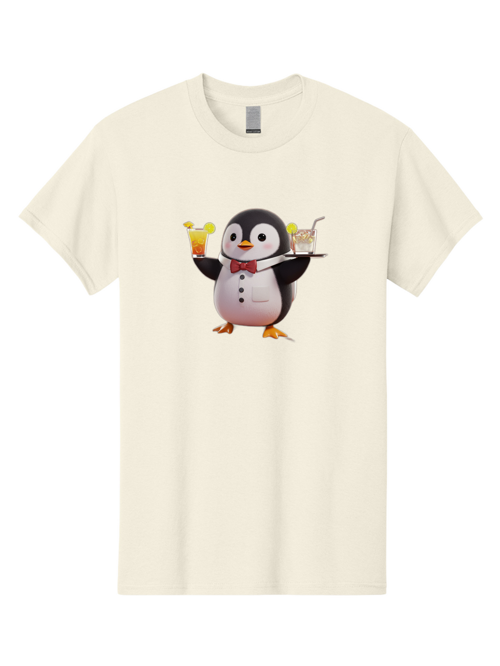 Penguin-Bartender Men'S Graphic Tee, 100% Cotton, Comfortable Casual Summer Wear, Machine Washable, Vintage Camera, Old Camera, Antique Camera, Black Camera, Classic Photography, Photography Equipment, Nostalgic Device, Film Camera, Camera Art Baf980