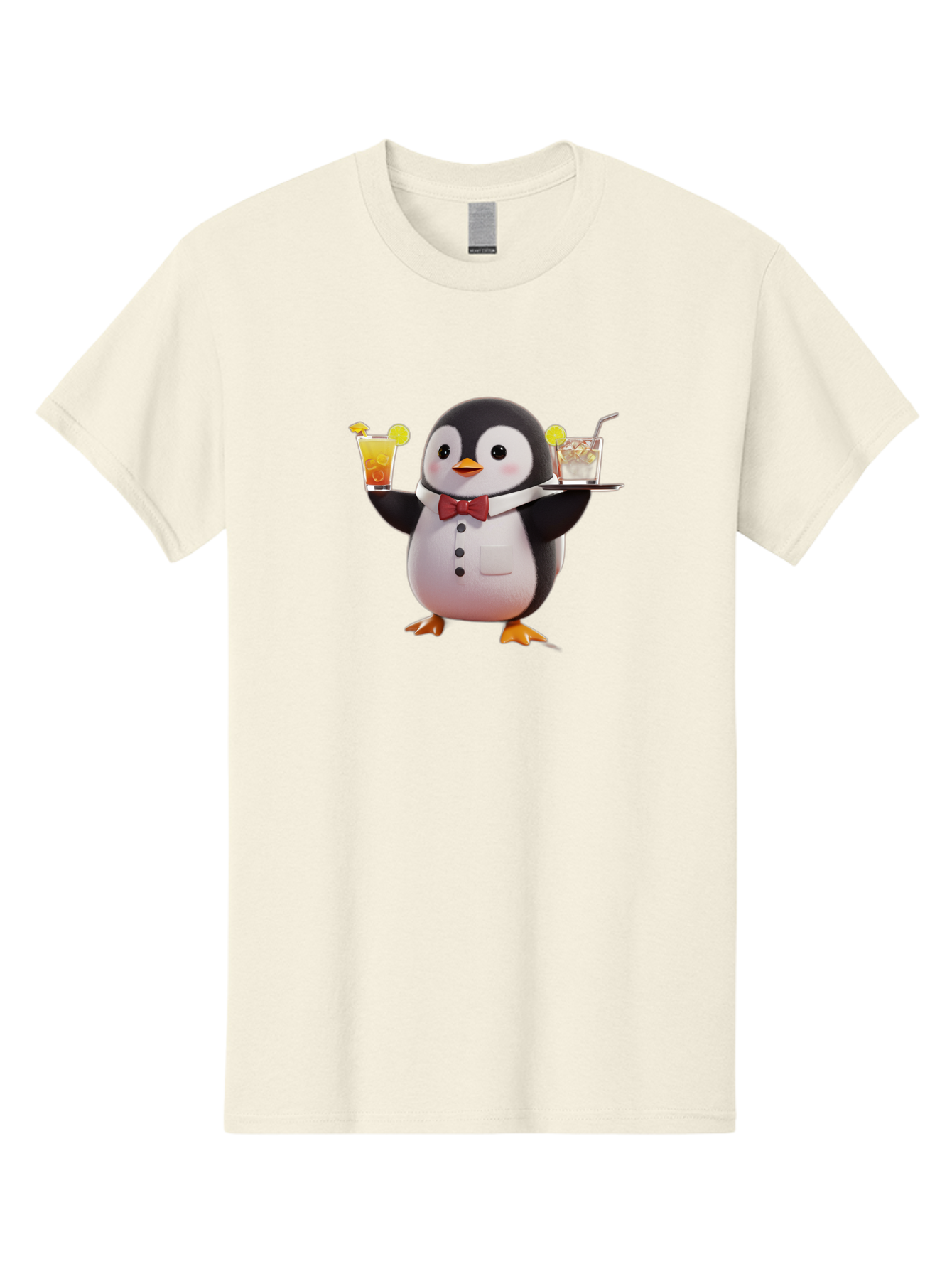 Penguin-Bartender Men'S Graphic Tee, 100% Cotton, Comfortable Casual Summer Wear, Machine Washable, Vintage Camera, Old Camera, Antique Camera, Black Camera, Classic Photography, Photography Equipment, Nostalgic Device, Film Camera, Camera Art Baf980