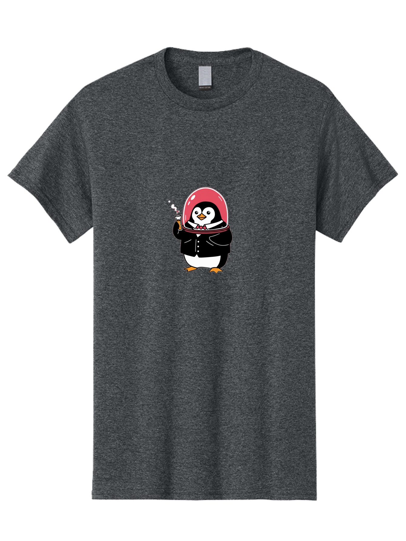 Penguin-In-Space Men'S Graphic Tee, 100% Cotton, Comfortable Casual Summer Wear, Machine Washable, Vintage Camera, Old Camera, Antique Camera, Black Camera, Classic Photography, Photography Equipment, Nostalgic Device, Film Camera, Camera Art Baf982