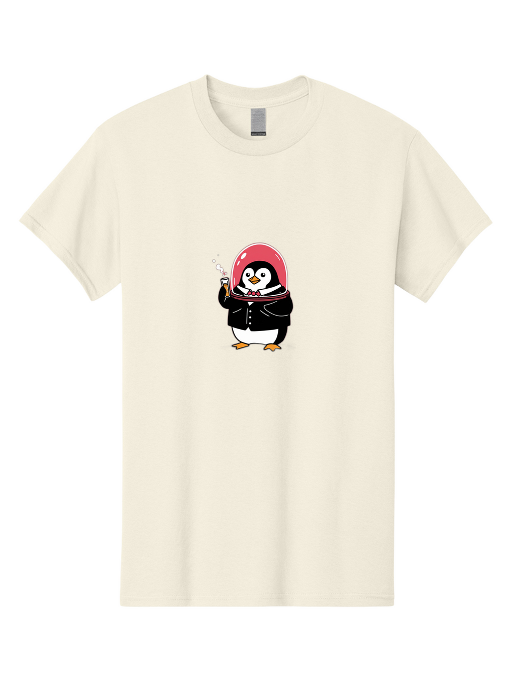 Penguin-In-Space Men'S Graphic Tee, 100% Cotton, Comfortable Casual Summer Wear, Machine Washable, Vintage Camera, Old Camera, Antique Camera, Black Camera, Classic Photography, Photography Equipment, Nostalgic Device, Film Camera, Camera Art Baf982