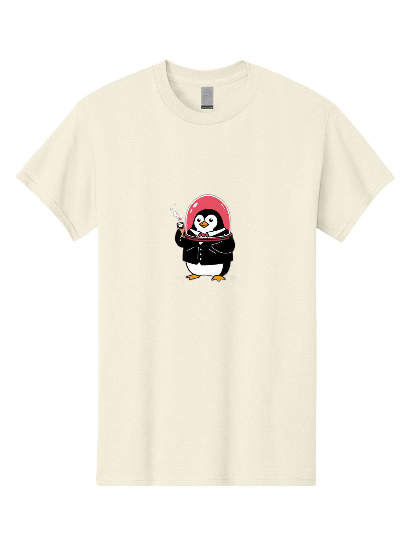 Penguin-In-Space Men'S Graphic Tee, 100% Cotton, Comfortable Casual Summer Wear, Machine Washable, Vintage Camera, Old Camera, Antique Camera, Black Camera, Classic Photography, Photography Equipment, Nostalgic Device, Film Camera, Camera Art Baf982
