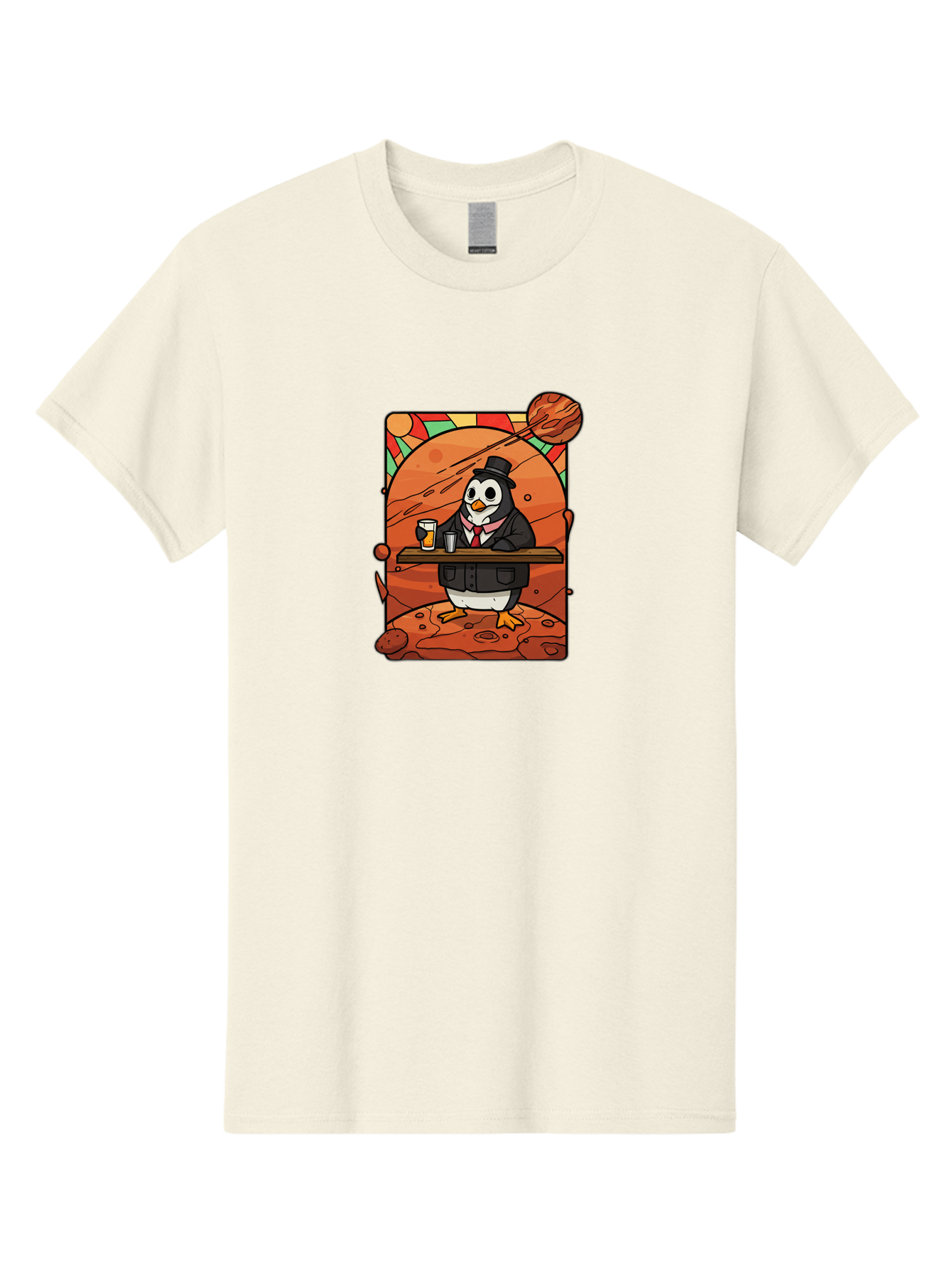 Penguin-In-Suit-2 Men'S Graphic Tee, 100% Cotton, Comfortable Casual Summer Wear, Machine Washable, Vintage Camera, Old Camera, Antique Camera, Black Camera, Classic Photography, Photography Equipment, Nostalgic Device, Film Camera, Camera Art Baf984