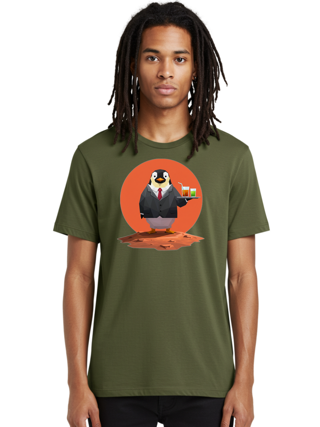 Penguin-Waiter-1 Men'S Graphic Tee, 100% Cotton, Comfortable Casual Summer Wear, Machine Washable, Vintage Camera, Old Camera, Antique Camera, Black Camera, Classic Photography, Photography Equipment, Nostalgic Device, Film Camera, Camera Art Baf988