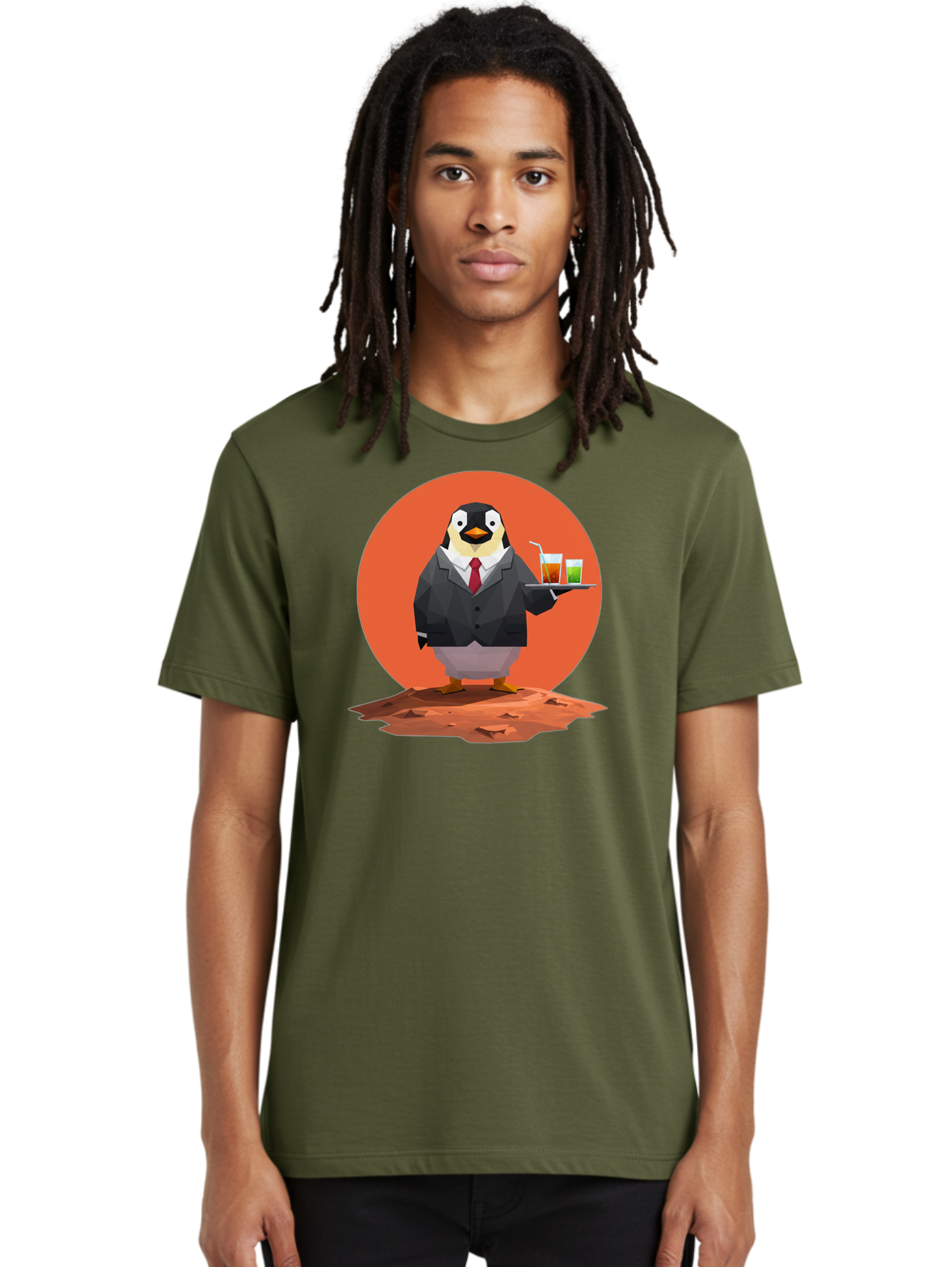 Penguin-Waiter-1 Men'S Graphic Tee, 100% Cotton, Comfortable Casual Summer Wear, Machine Washable, Vintage Camera, Old Camera, Antique Camera, Black Camera, Classic Photography, Photography Equipment, Nostalgic Device, Film Camera, Camera Art Baf988