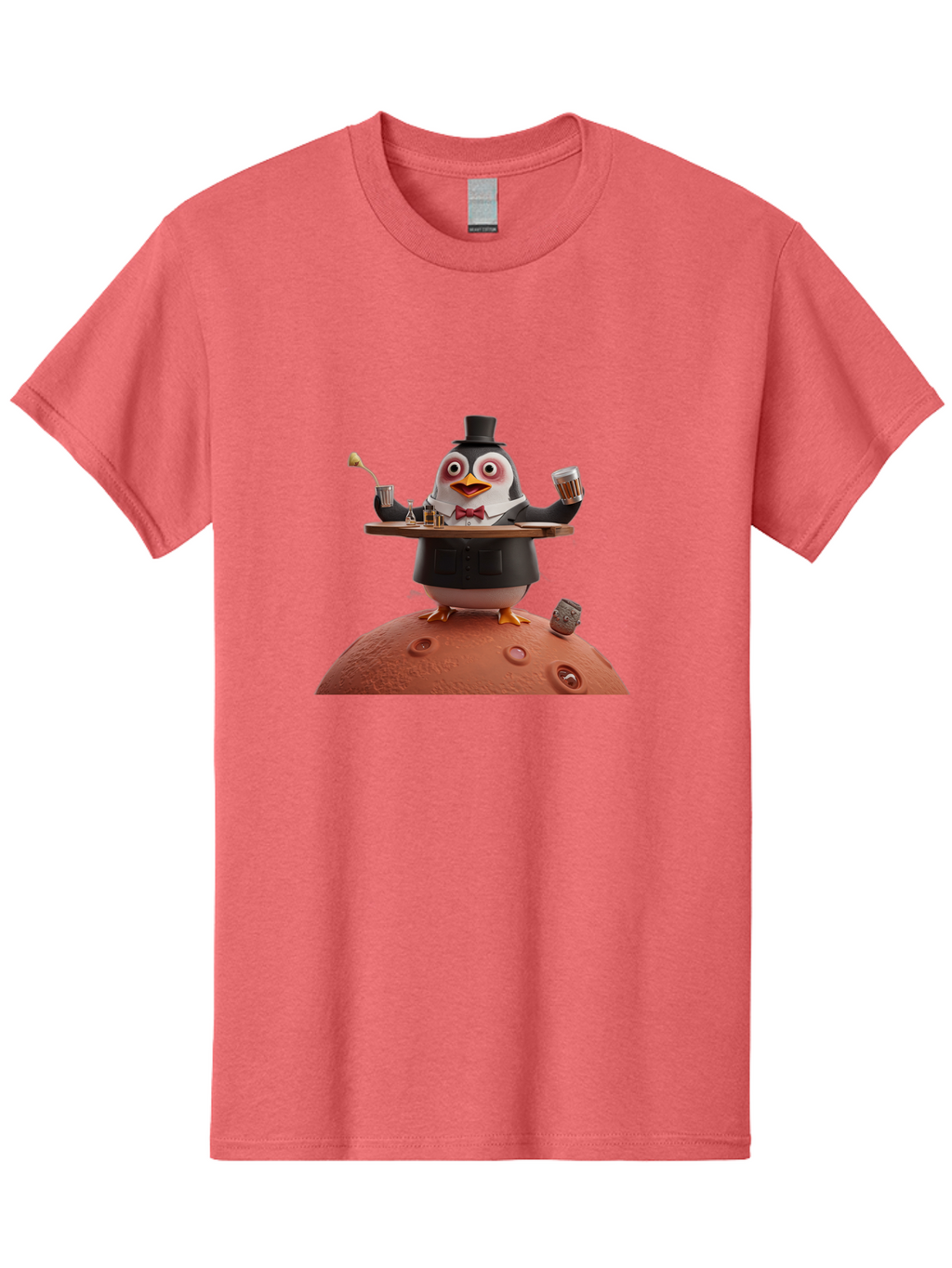 Penguin-Waiter-2 Men'S Graphic Tee, 100% Cotton, Comfortable Casual Summer Wear, Machine Washable, Vintage Camera, Old Camera, Antique Camera, Black Camera, Classic Photography, Photography Equipment, Nostalgic Device, Film Camera, Camera Art Baf989