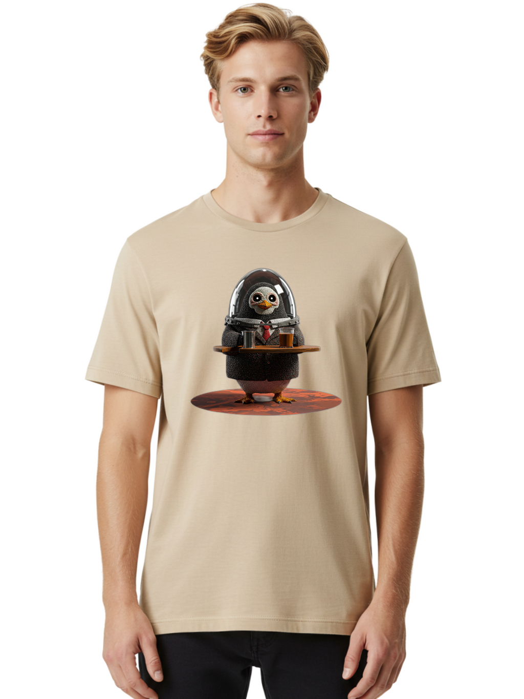 Penguin-Waiter-3 Men'S Graphic Tee, 100% Cotton, Comfortable Casual Summer Wear, Machine Washable, Vintage Camera, Old Camera, Antique Camera, Black Camera, Classic Photography, Photography Equipment, Nostalgic Device, Film Camera, Camera Art Baf990