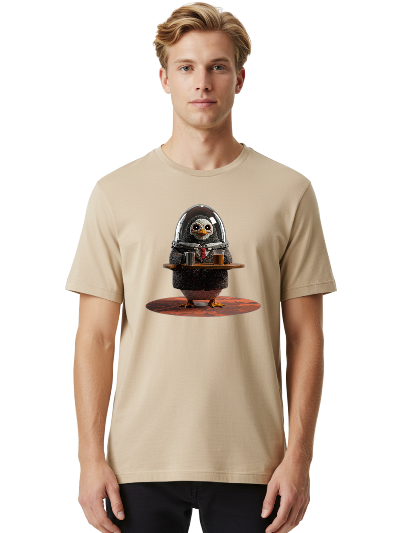 Penguin-Waiter-3 Men'S Graphic Tee, 100% Cotton, Comfortable Casual Summer Wear, Machine Washable, Vintage Camera, Old Camera, Antique Camera, Black Camera, Classic Photography, Photography Equipment, Nostalgic Device, Film Camera, Camera Art Baf990