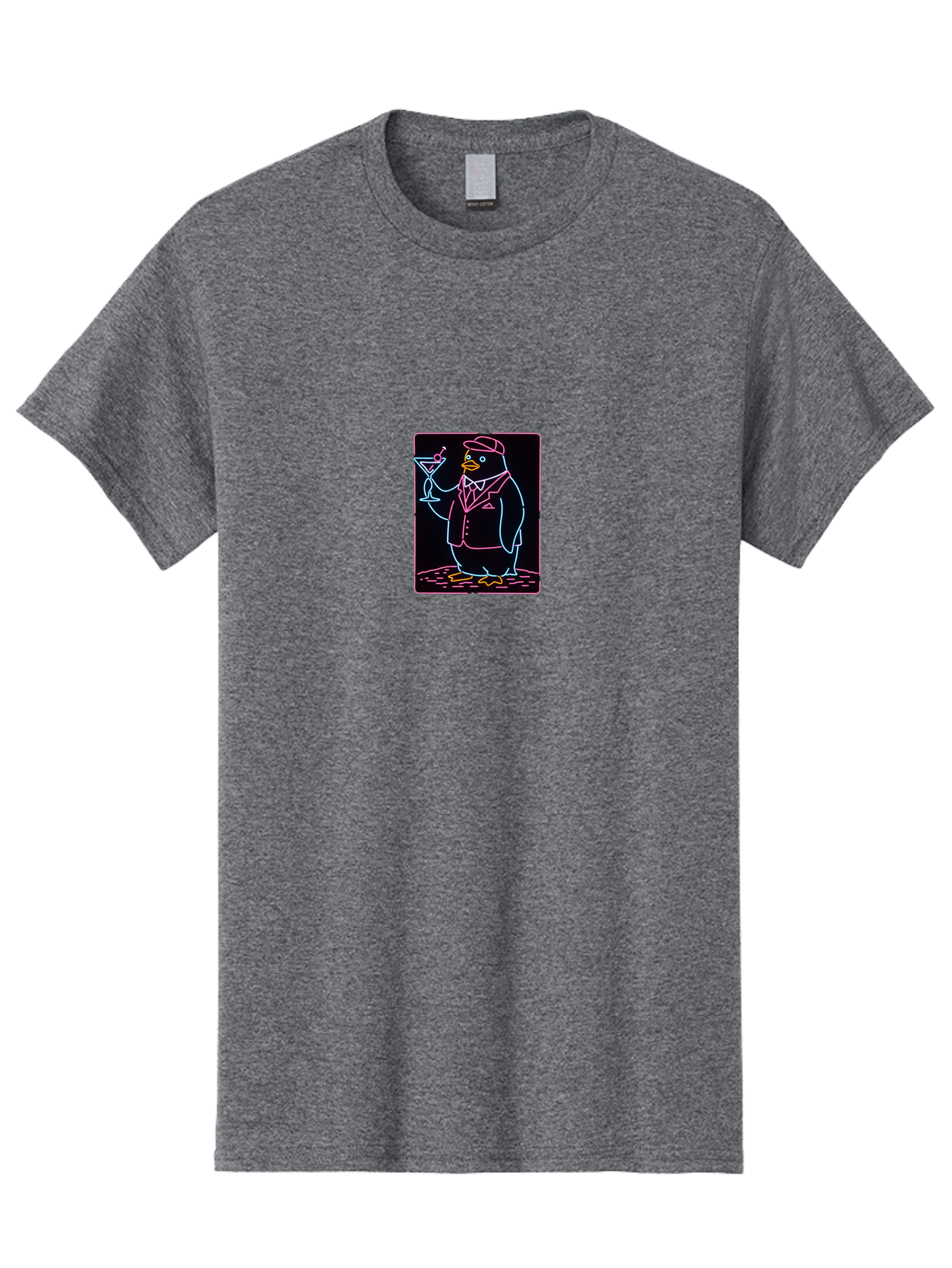 Penguin-With-Cocktail-1 Men'S Graphic Tee, 100% Cotton, Comfortable Casual Summer Wear, Machine Washable, Vintage Camera, Old Camera, Antique Camera, Black Camera, Classic Photography, Photography Equipment, Nostalgic Device, Film Camera, Baf992