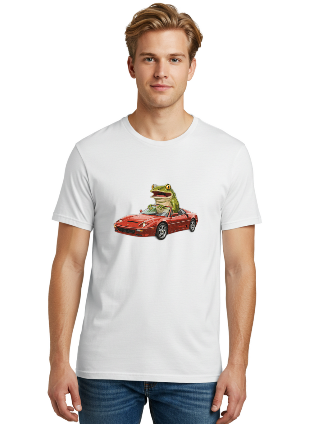 Pepe-Frog-In-Ferrari Men'S Graphic Tee, 100% Cotton, Comfortable Casual Summer Wear, Machine Washable, Vintage Camera, Old Camera, Antique Camera, Black Camera, Classic Photography, Photography Equipment, Nostalgic Device, Film Camera, Baf994