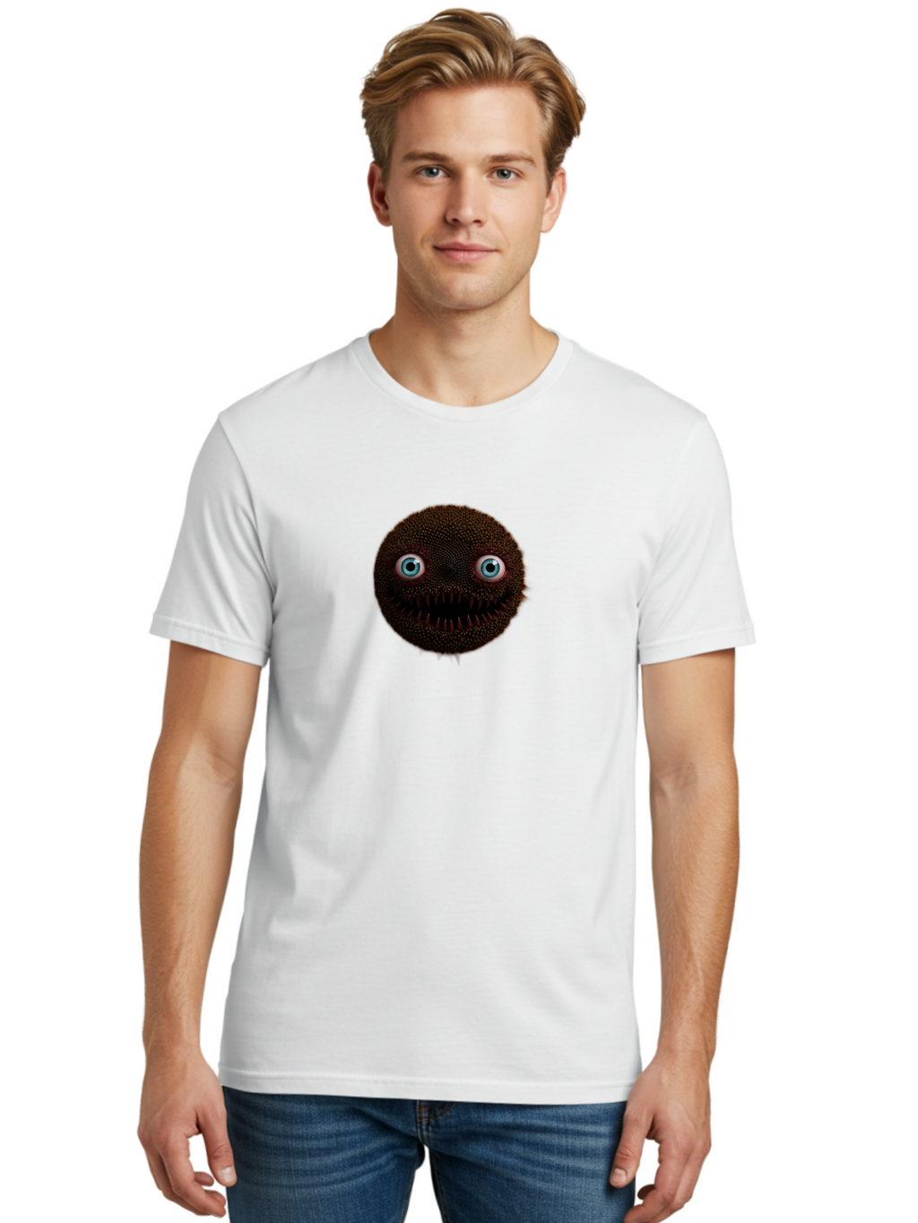 Puffball-Monster Men'S Graphic Tee, 100% Cotton, Comfortable Casual Summer Wear, Machine Washable, Vintage Camera, Old Camera, Antique Camera, Black Camera, Classic Photography, Photography Equipment, Nostalgic Device, Film Camera, Camera Art Baf999