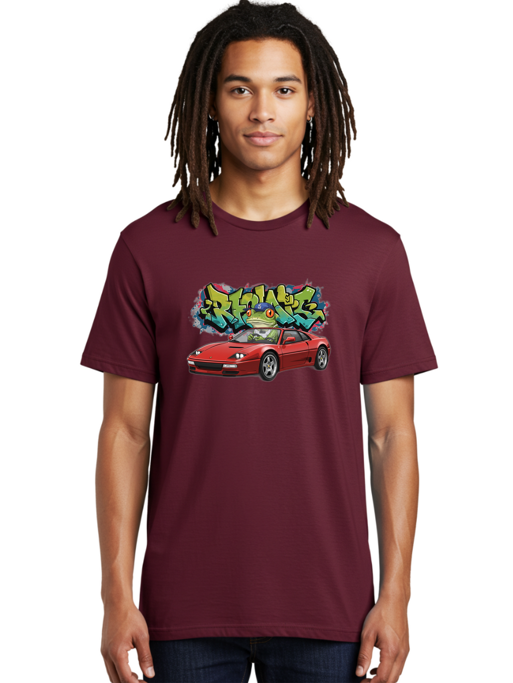 Ribbit-Ferrari Men'S Graphic Tee, 100% Cotton, Comfortable Casual Summer Wear, Machine Washable, Vintage Camera, Old Camera, Antique Camera, Black Camera, Classic Photography, Photography Equipment, Nostalgic Device, Film Camera, Camera Art Bag002