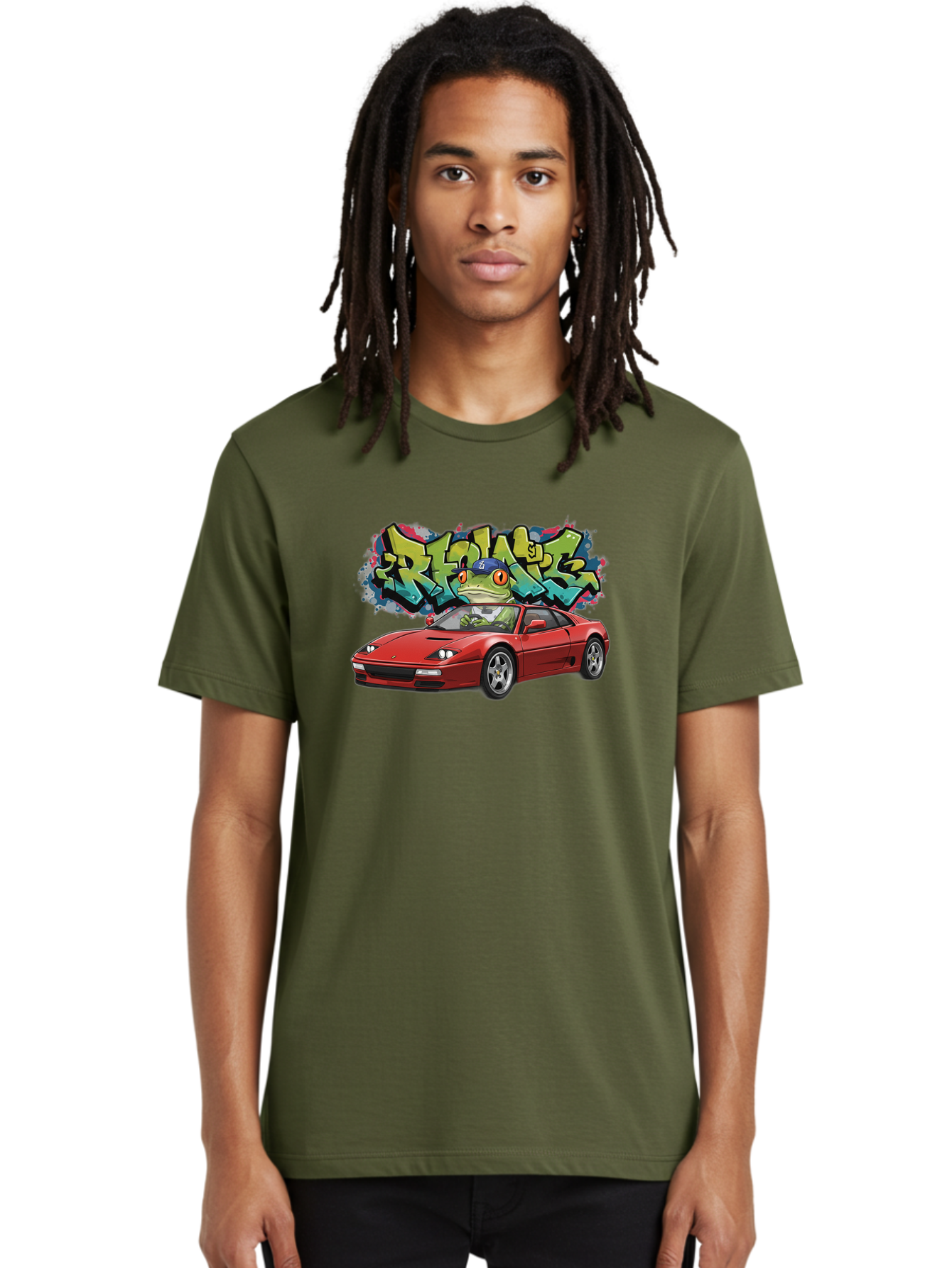 Ribbit-Ferrari Men'S Graphic Tee, 100% Cotton, Comfortable Casual Summer Wear, Machine Washable, Vintage Camera, Old Camera, Antique Camera, Black Camera, Classic Photography, Photography Equipment, Nostalgic Device, Film Camera, Camera Art Bag002