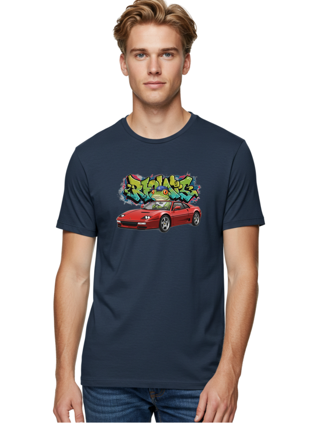 Ribbit-Ferrari Men'S Graphic Tee, 100% Cotton, Comfortable Casual Summer Wear, Machine Washable, Vintage Camera, Old Camera, Antique Camera, Black Camera, Classic Photography, Photography Equipment, Nostalgic Device, Film Camera, Camera Art Bag002