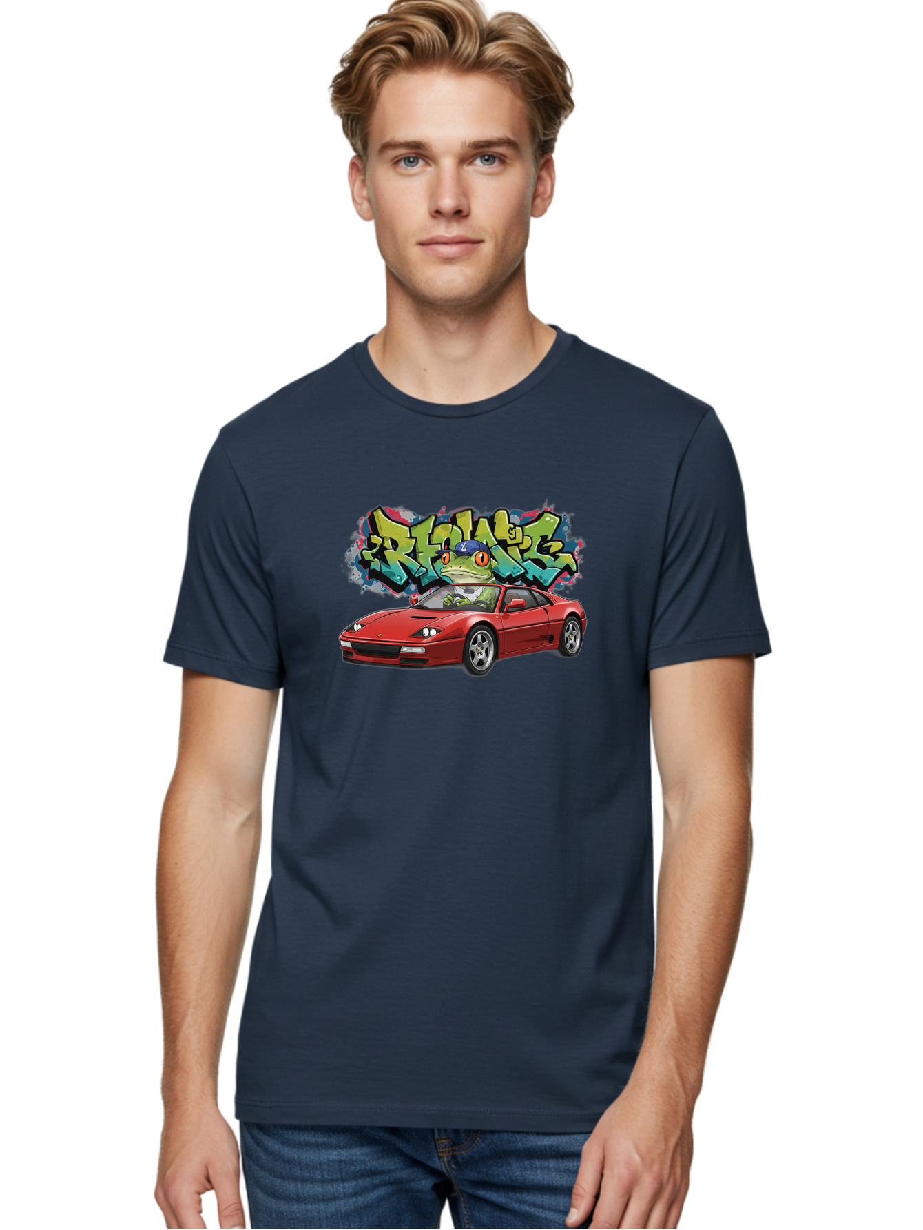 Ribbit-Ferrari Men'S Graphic Tee, 100% Cotton, Comfortable Casual Summer Wear, Machine Washable, Vintage Camera, Old Camera, Antique Camera, Black Camera, Classic Photography, Photography Equipment, Nostalgic Device, Film Camera, Camera Art Bag002
