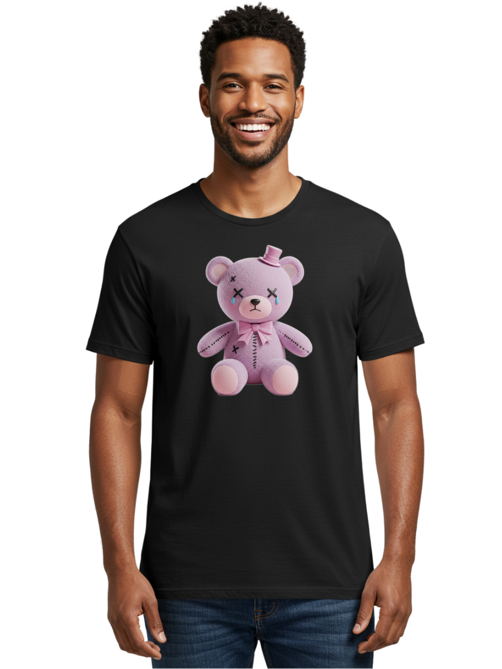 Sad-Teddy Men'S Graphic Tee, 100% Cotton, Comfortable Casual Summer Wear, Machine Washable, Vintage Camera, Old Camera, Antique Camera, Black Camera, Classic Photography, Photography Equipment, Nostalgic Device, Film Camera, Camera Art Bag007