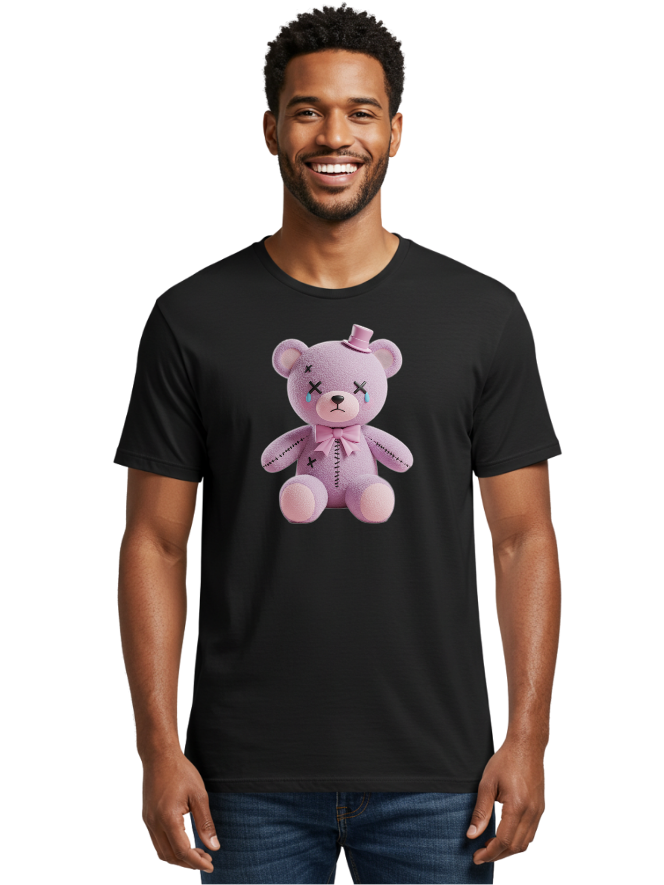 Sad-Teddy Men'S Graphic Tee, 100% Cotton, Comfortable Casual Summer Wear, Machine Washable, Vintage Camera, Old Camera, Antique Camera, Black Camera, Classic Photography, Photography Equipment, Nostalgic Device, Film Camera, Camera Art Bag007