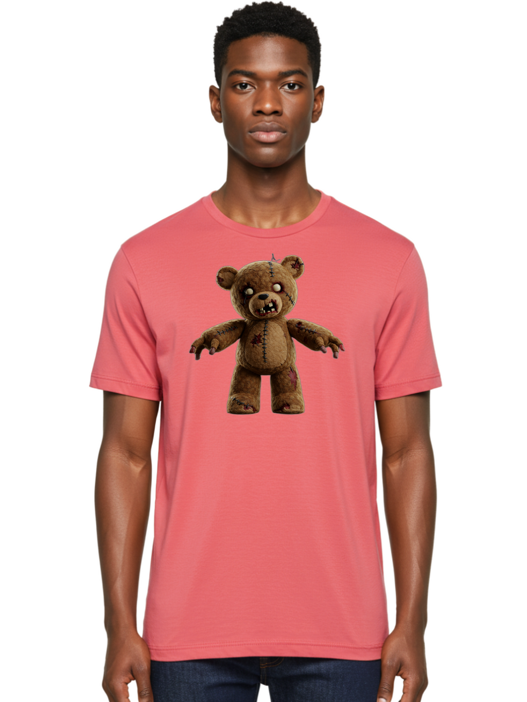Scary-Teddy-Bear Men'S Graphic Tee, 100% Cotton, Comfortable Casual Summer Wear, Machine Washable, Vintage Camera, Old Camera, Antique Camera, Black Camera, Classic Photography, Photography Equipment, Nostalgic Device, Film Camera, Camera Art Bag008