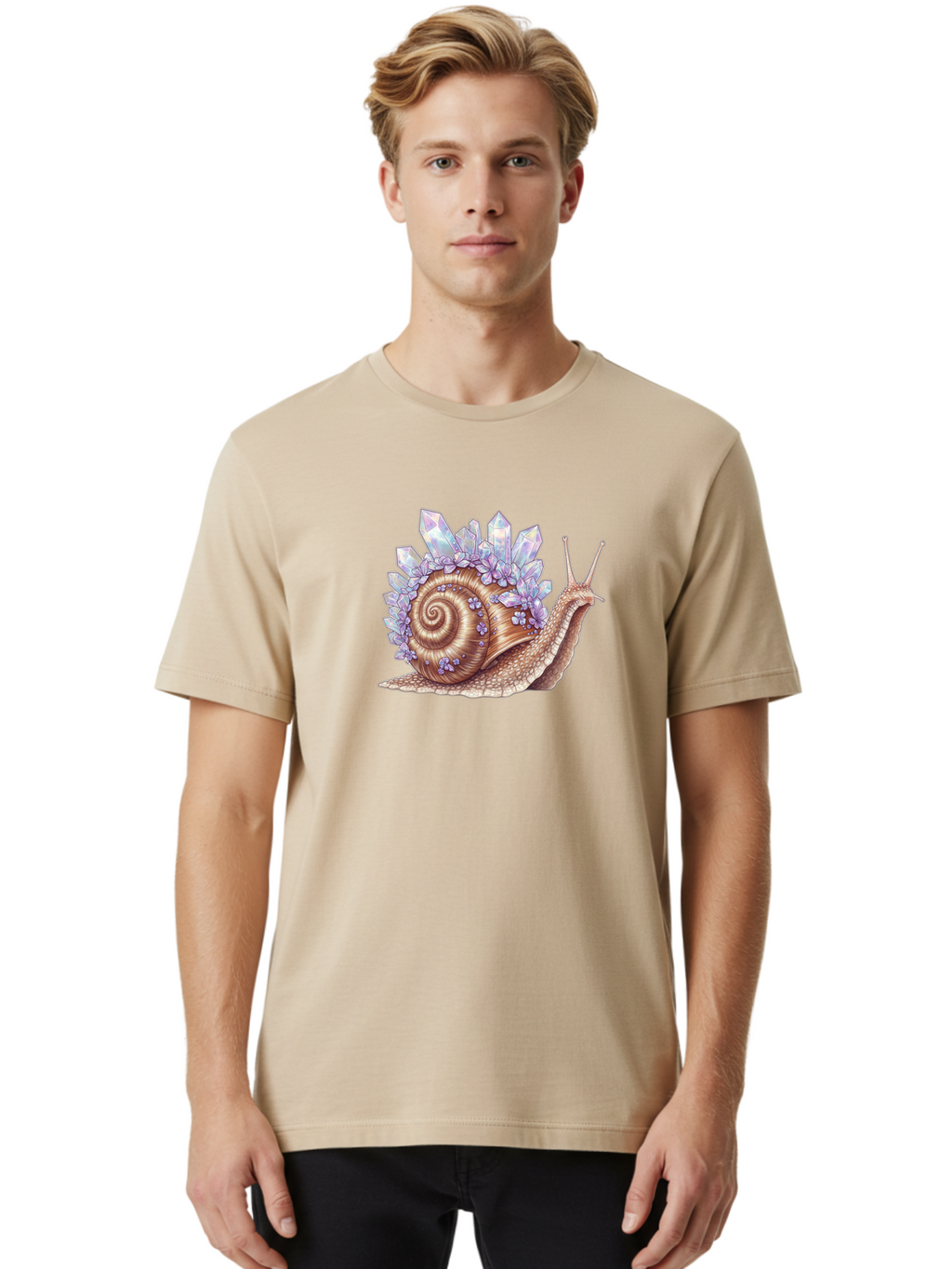 Snail-With-Crystals Men'S Graphic Tee, 100% Cotton, Comfortable Casual Summer Wear, Machine Washable, Vintage Camera, Old Camera, Antique Camera, Black Camera, Classic Photography, Photography Equipment, Nostalgic Device, Film Camera, Bag019