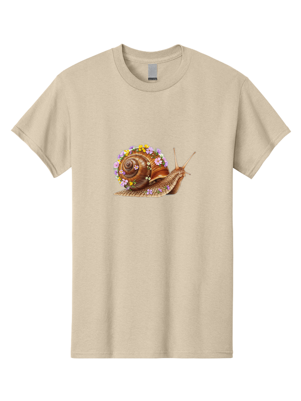 Snail-With-Flowers-2 Men'S Graphic Tee, 100% Cotton, Comfortable Casual Summer Wear, Machine Washable, Vintage Camera, Old Camera, Antique Camera, Black Camera, Classic Photography, Photography Equipment, Nostalgic Device, Film Camera, Bag021
