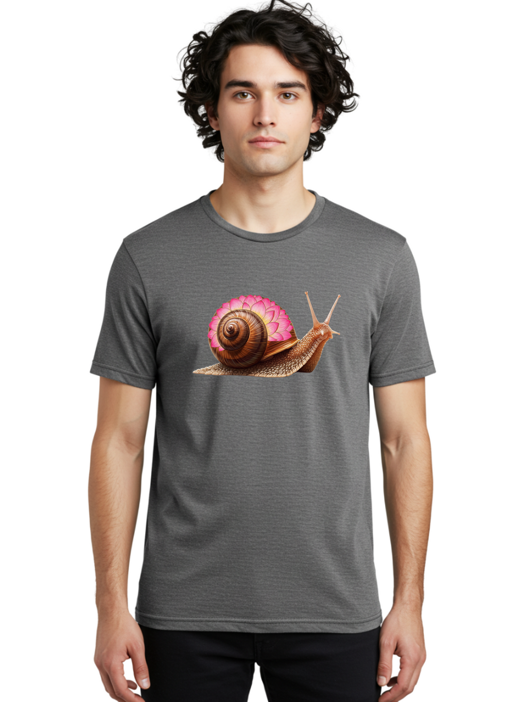 Snail-With-Lotus-Flower-Shell Men'S Graphic Tee, 100% Cotton, Comfortable Casual Summer Wear, Machine Washable, Vintage Camera, Old Camera, Antique Camera, Black Camera, Classic Photography, Photography Equipment, Nostalgic Device, Bag023