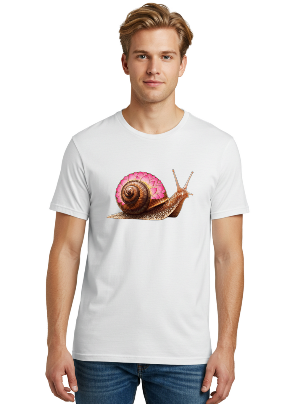 Snail-With-Lotus-Flower-Shell Men'S Graphic Tee, 100% Cotton, Comfortable Casual Summer Wear, Machine Washable, Vintage Camera, Old Camera, Antique Camera, Black Camera, Classic Photography, Photography Equipment, Nostalgic Device, Bag023