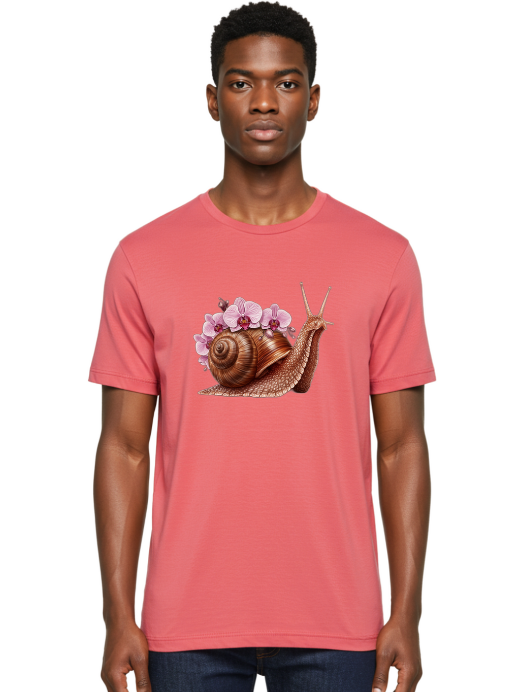 Snail-With-Orchids Men'S Graphic Tee, 100% Cotton, Comfortable Casual Summer Wear, Machine Washable, Vintage Camera, Old Camera, Antique Camera, Black Camera, Classic Photography, Photography Equipment, Nostalgic Device, Film Camera, Bag024