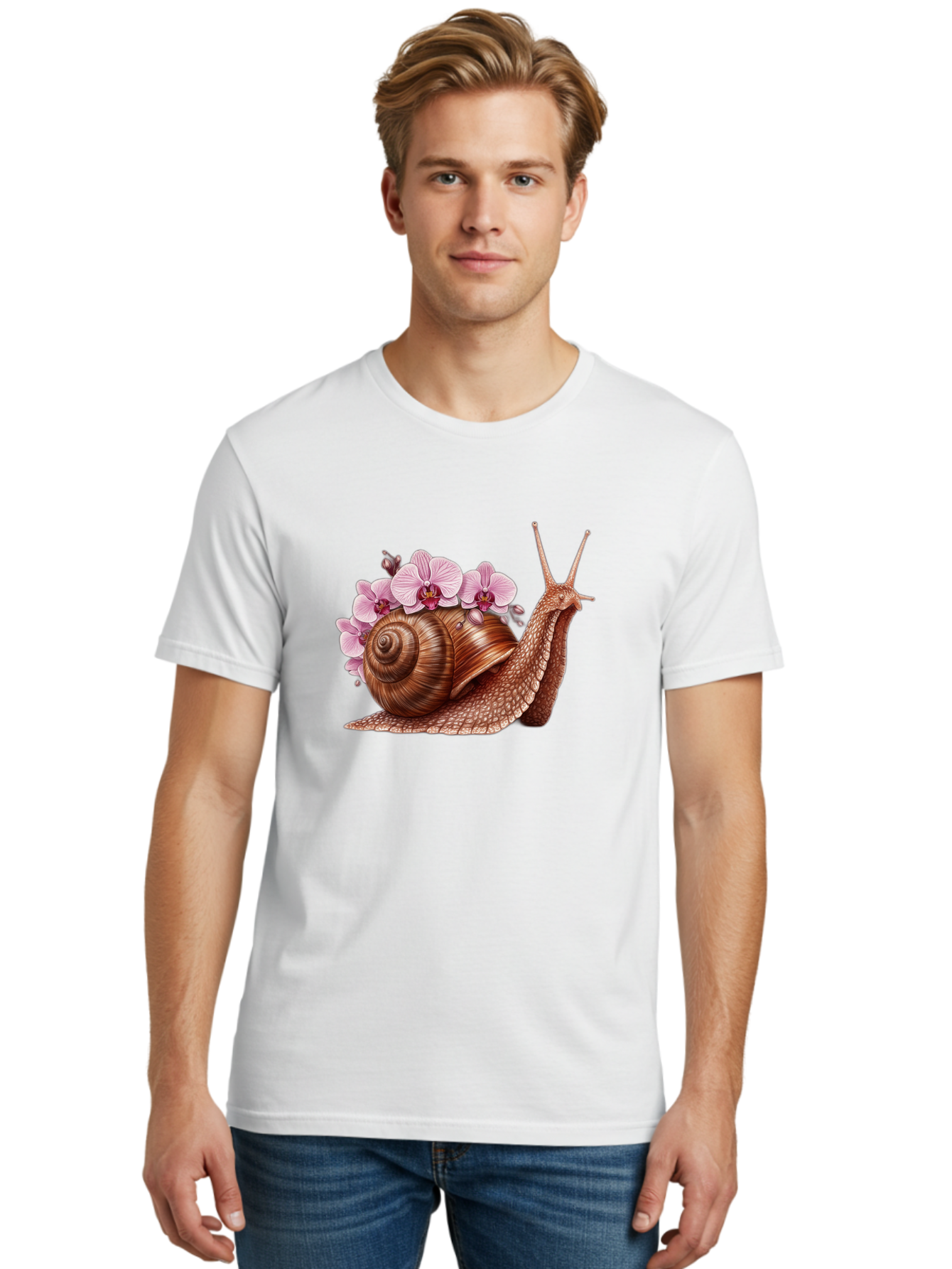Snail-With-Orchids Men'S Graphic Tee, 100% Cotton, Comfortable Casual Summer Wear, Machine Washable, Vintage Camera, Old Camera, Antique Camera, Black Camera, Classic Photography, Photography Equipment, Nostalgic Device, Film Camera, Bag024